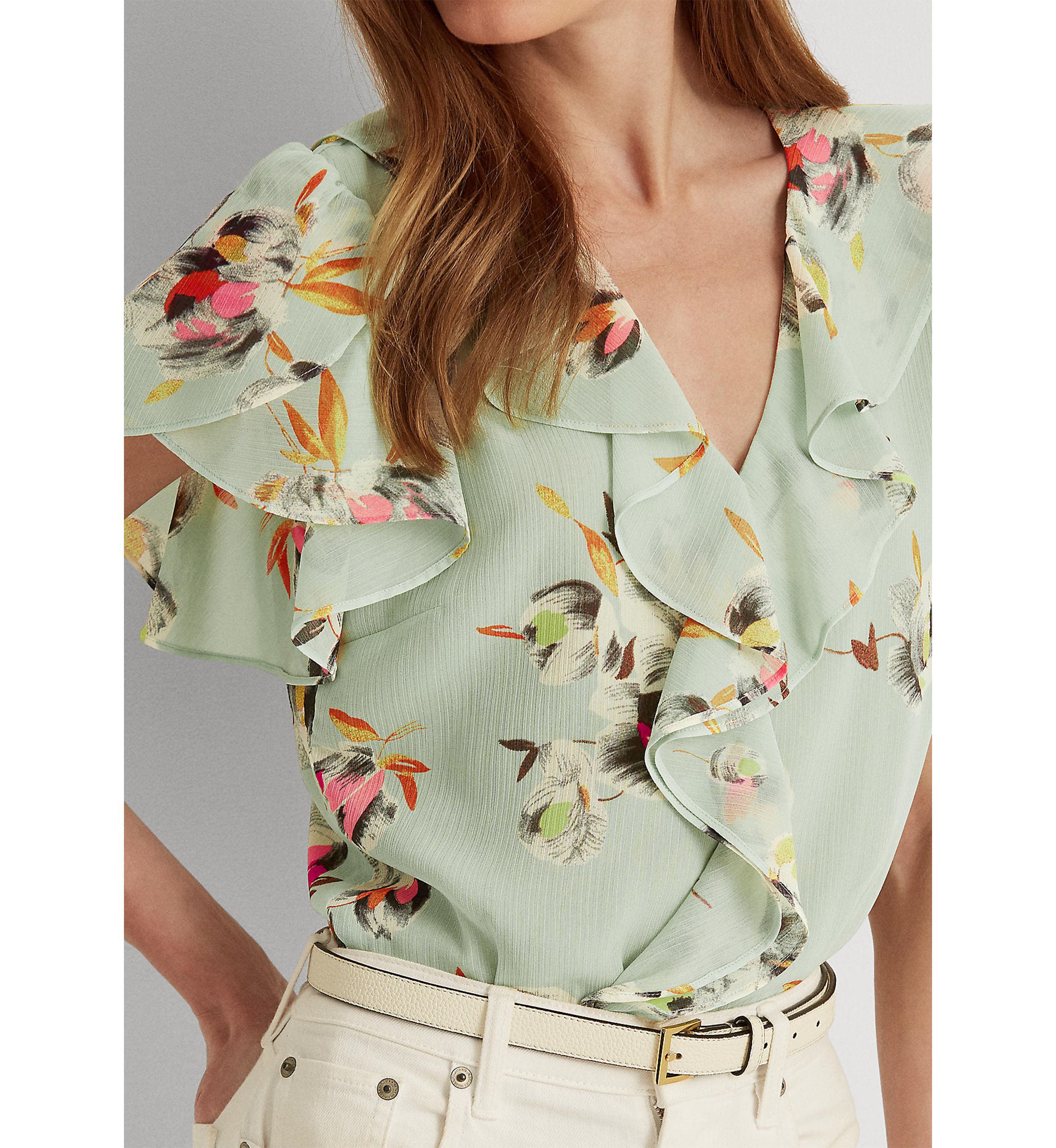 Floral Crinkled Georgette Blouse