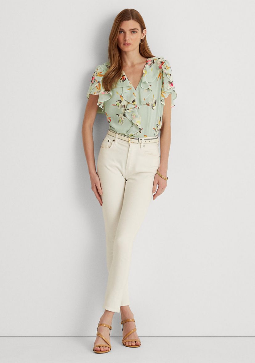 Floral Crinkled Georgette Blouse