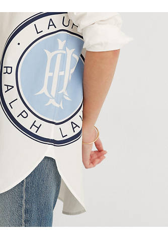 Lauren Ralph Lauren Logo Cotton Broadcloth Shirt | belk