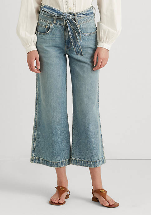 Lauren Ralph Lauren Cropped Wide-Leg Jeans