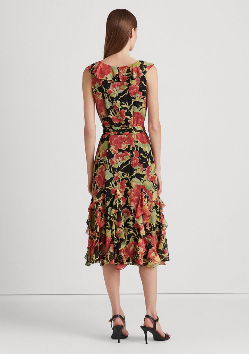 Floral Crinkle Georgette Dress