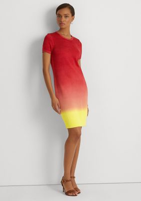 Lauren Ralph Lauren Dip-Dyed Short-Sleeve Jersey Dress | belk