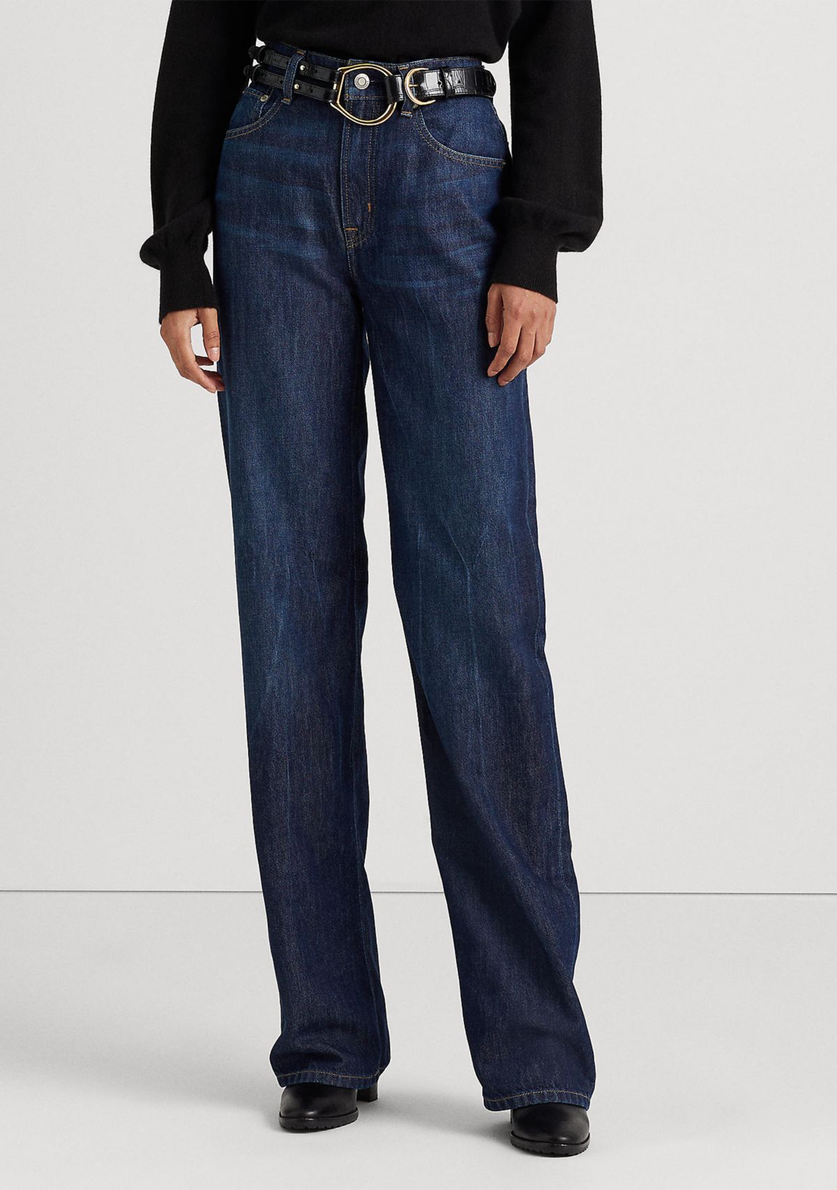High Rise Relaxed Straight Jeans