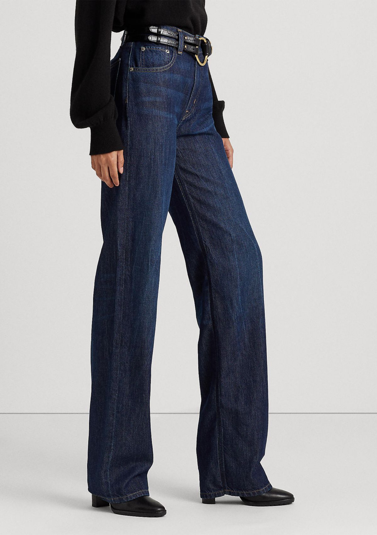 High Rise Relaxed Straight Jeans
