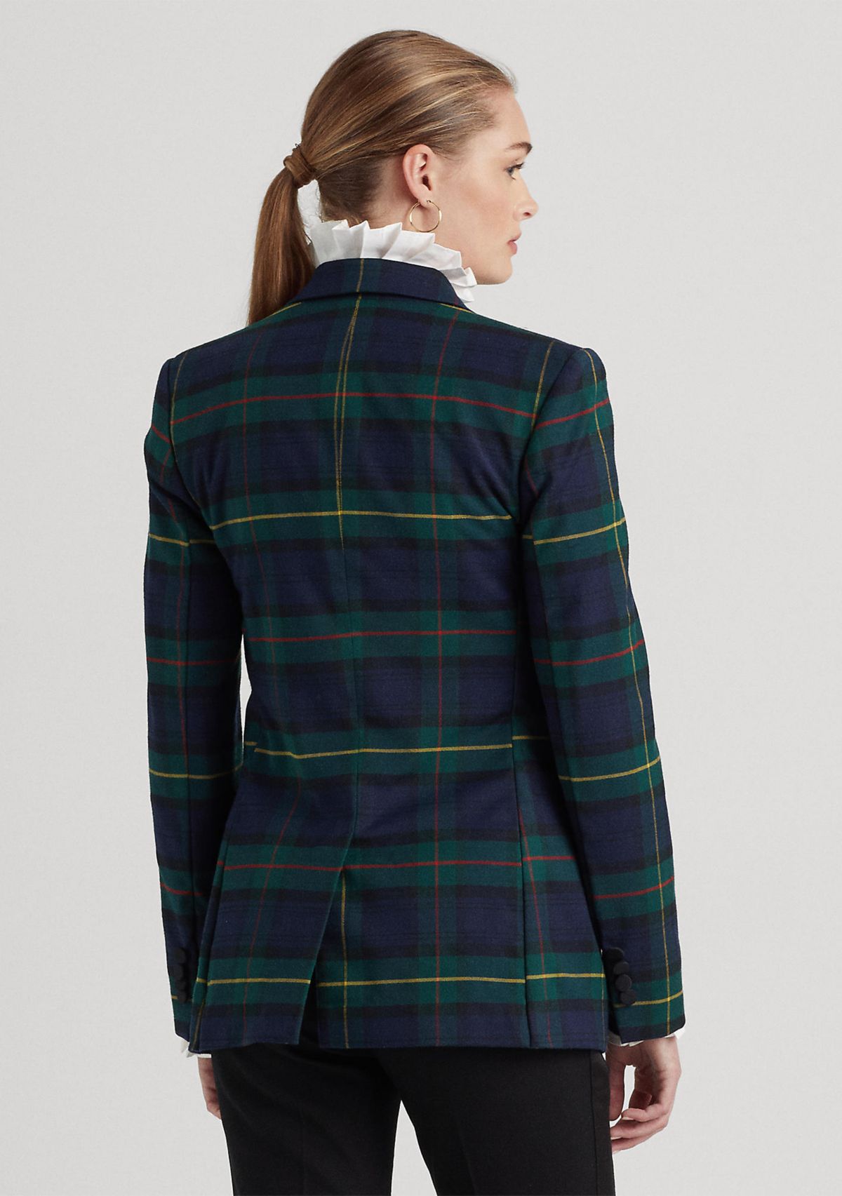 Plaid Bullion Twill Blazer
