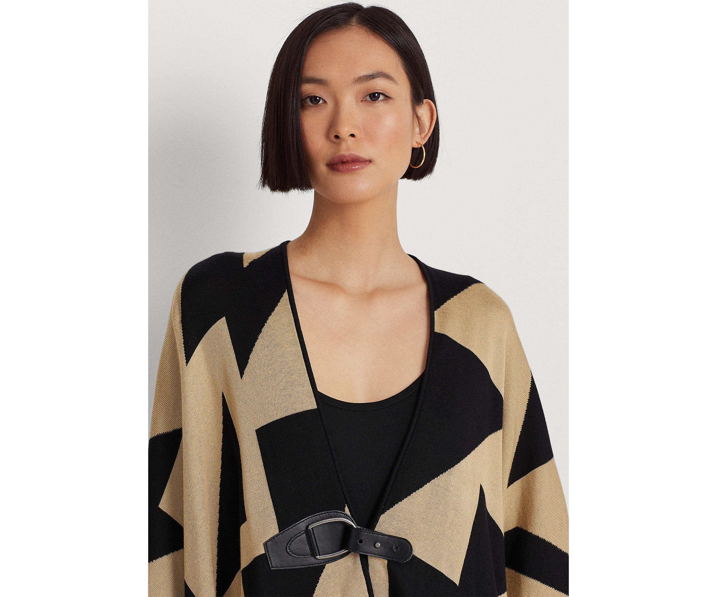 Geo-Print Cotton-Blend Cardigan