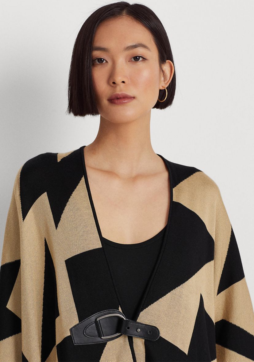 Geo-Print Cotton-Blend Cardigan