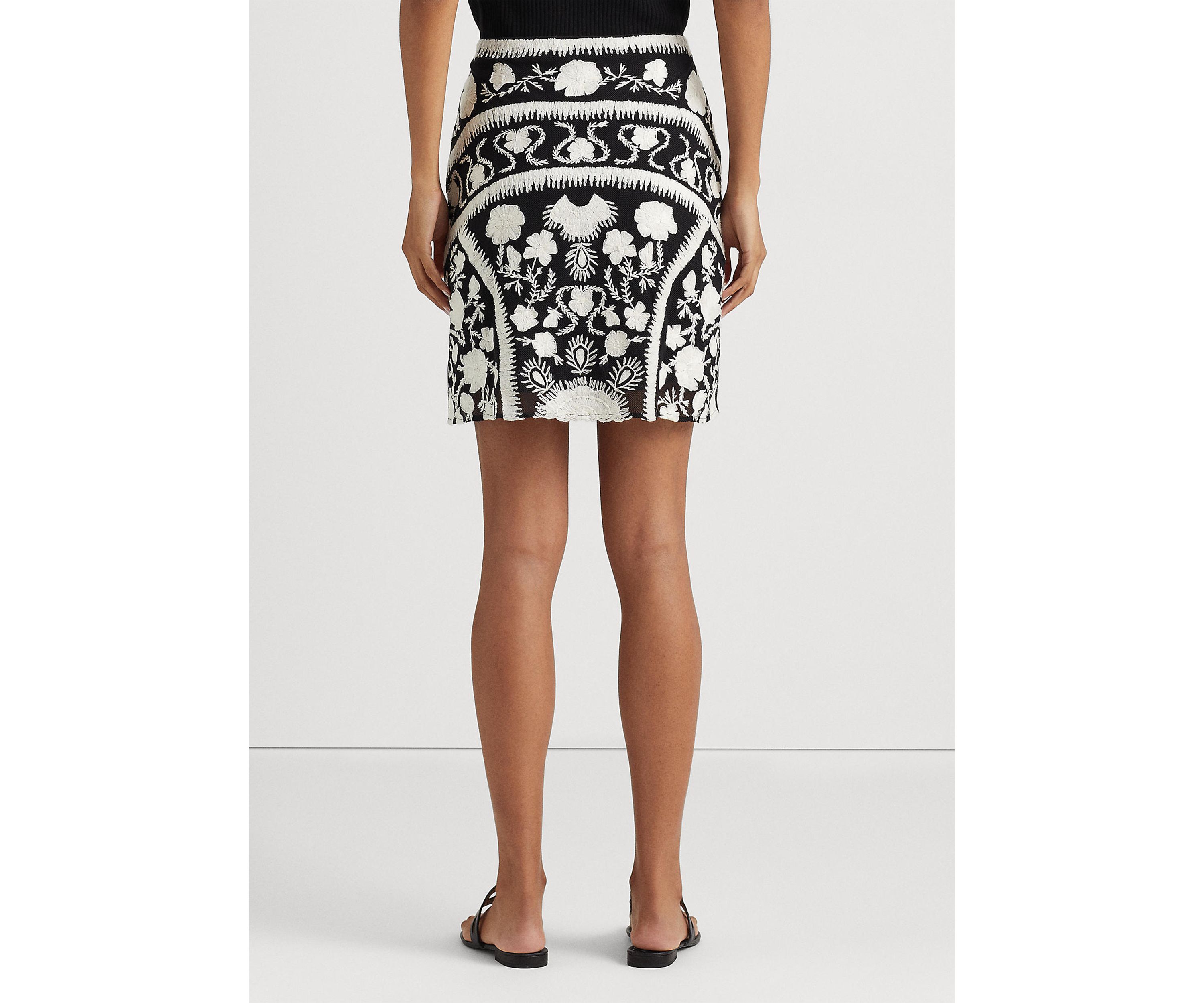 Embroidered Tulle Miniskirt