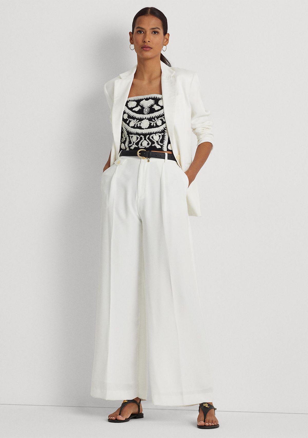 Linen-Blend Twill Blazer