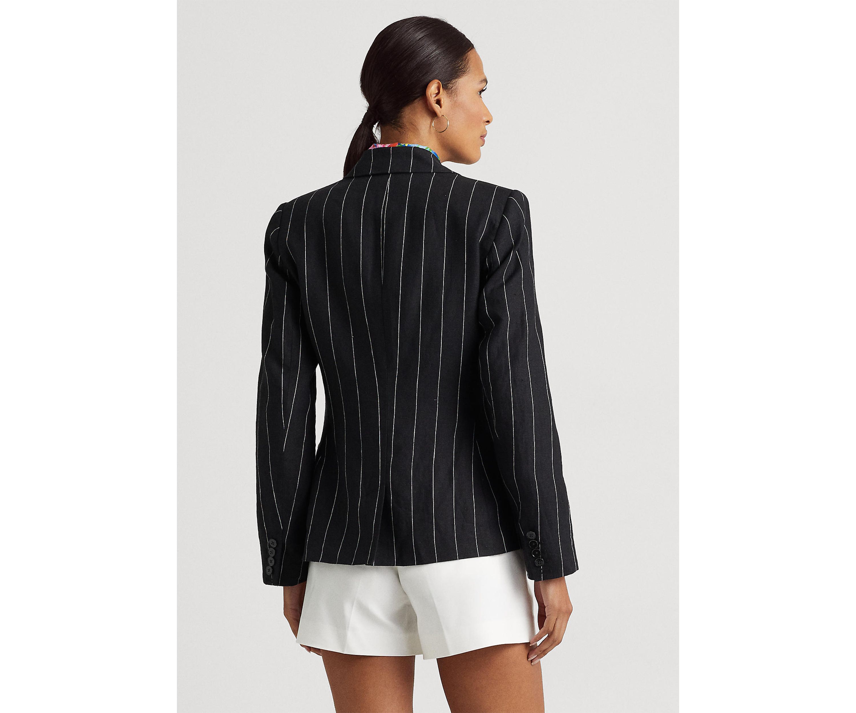 Pinstripe Linen Blazer