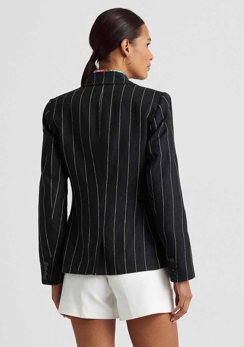Pinstripe Linen Blazer