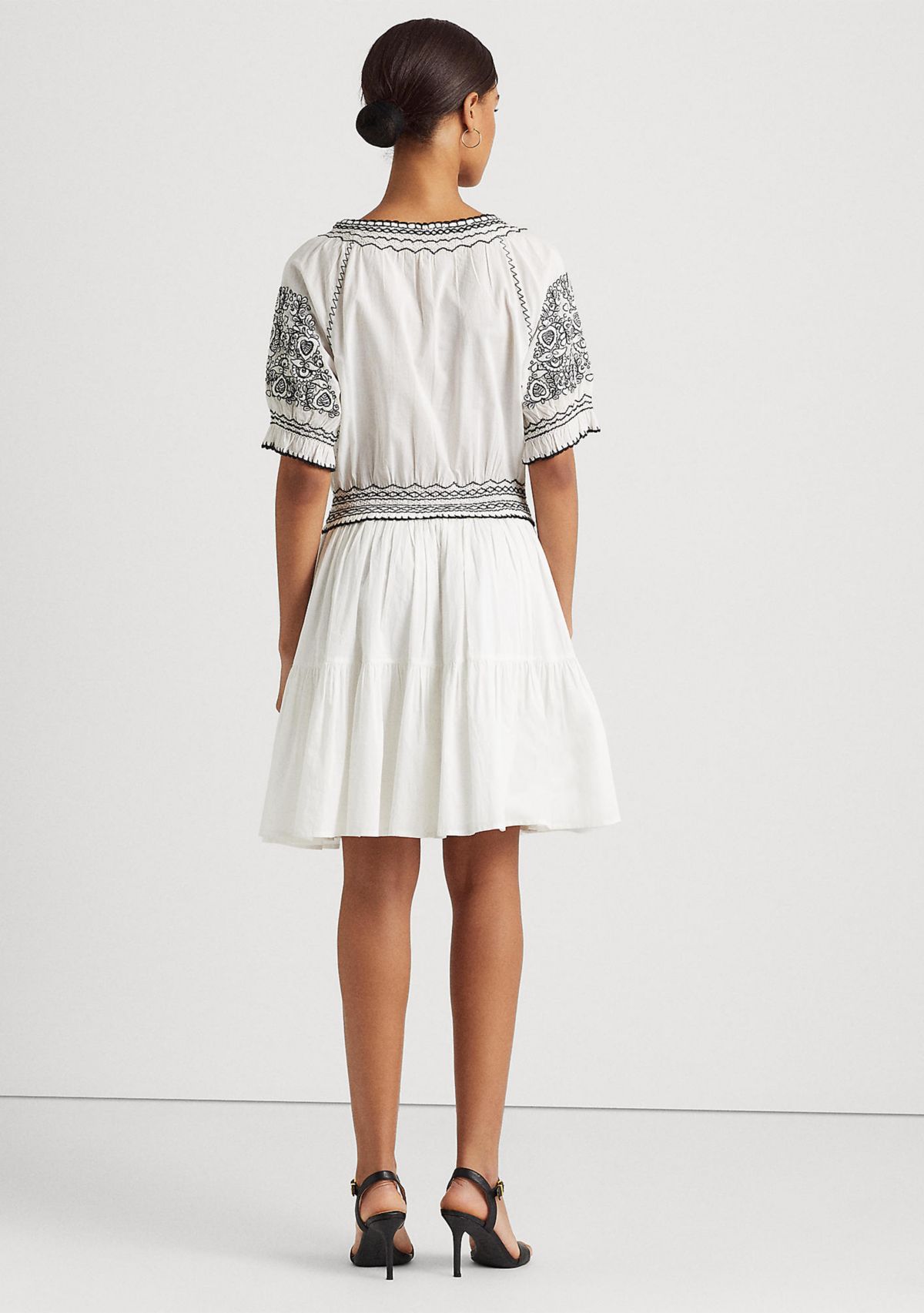Embroidered Cotton Voile Dress