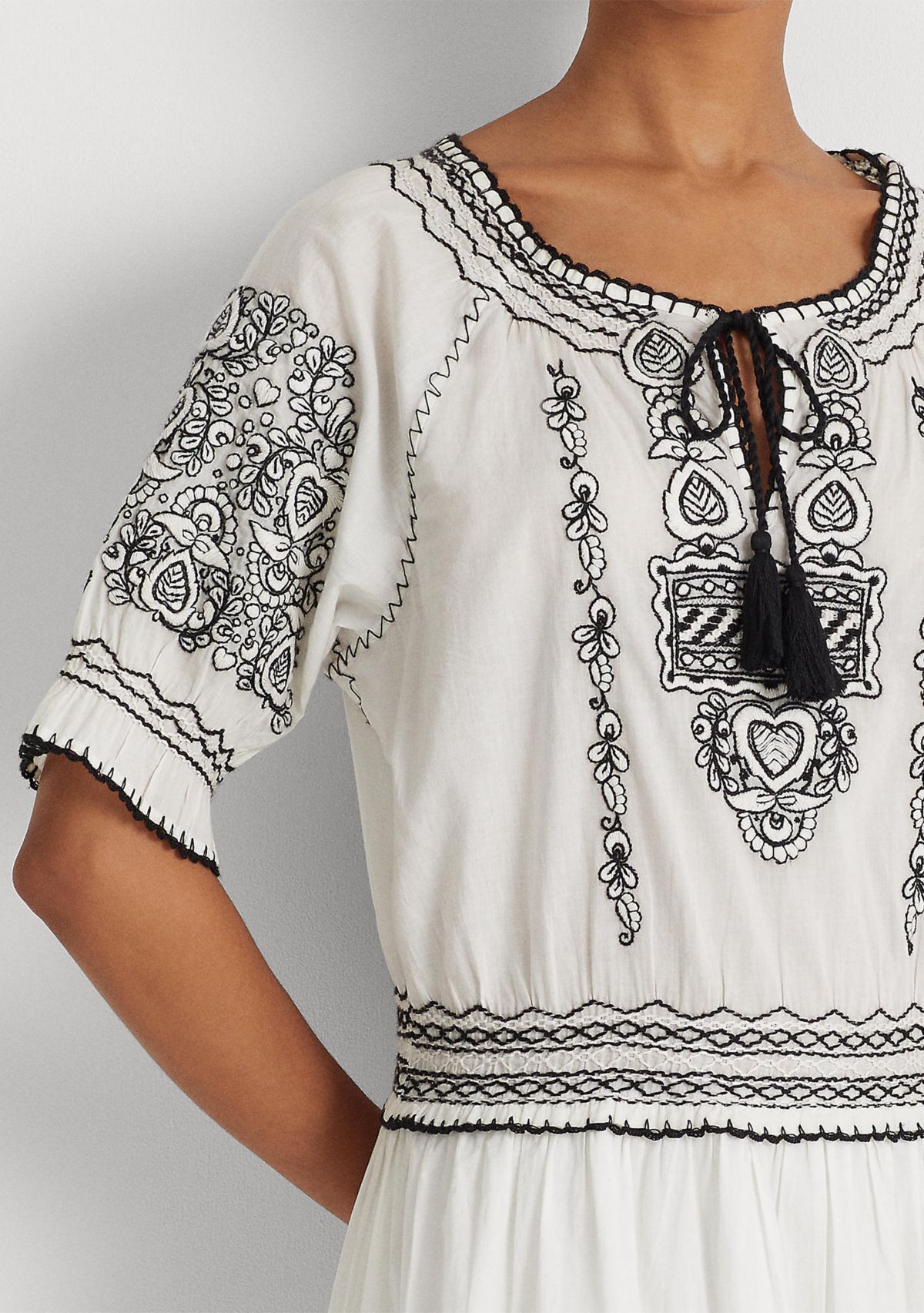 Embroidered Cotton Voile Dress