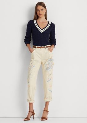 Lauren Ralph Lauren Paint Splatter Denim Carpenter Jeans | belk