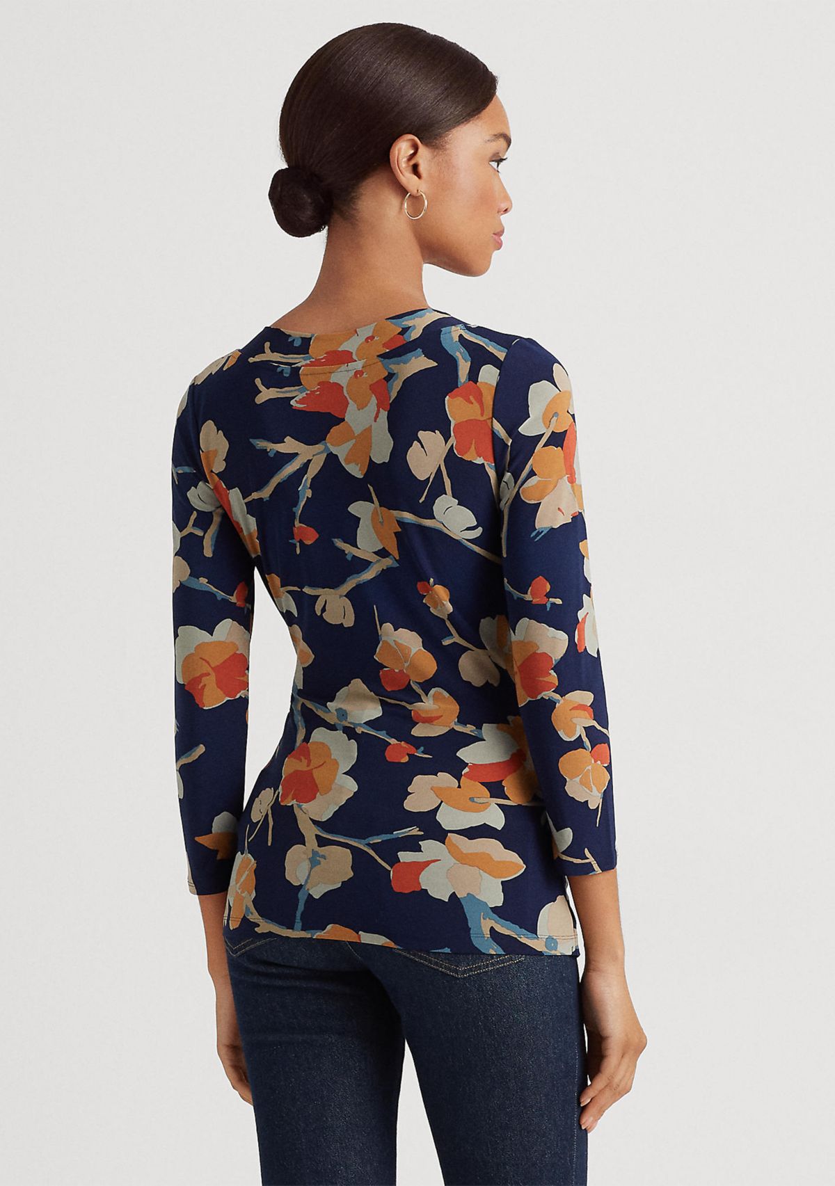 Floral Stretch Jersey Top