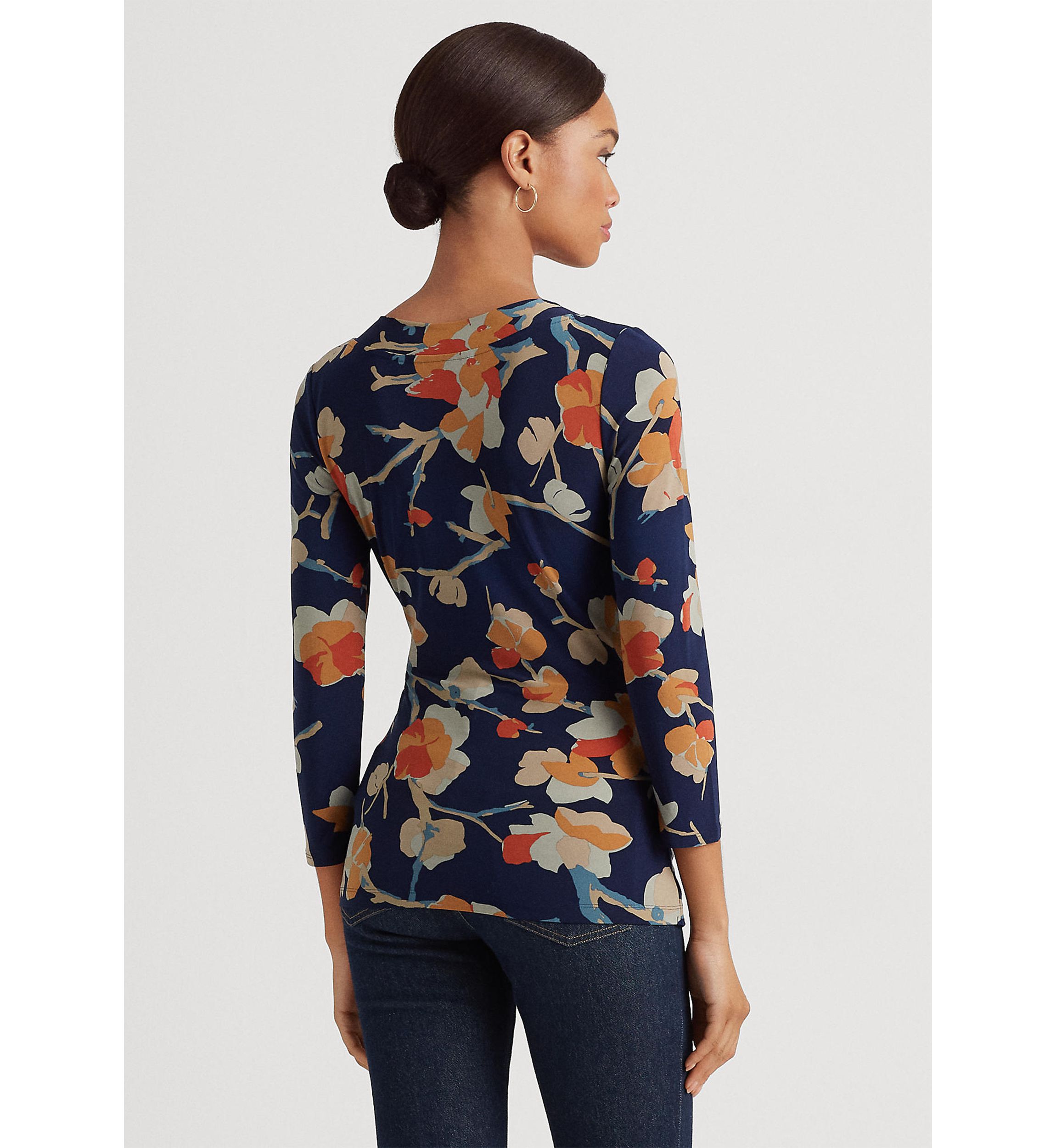 Floral Stretch Jersey Top