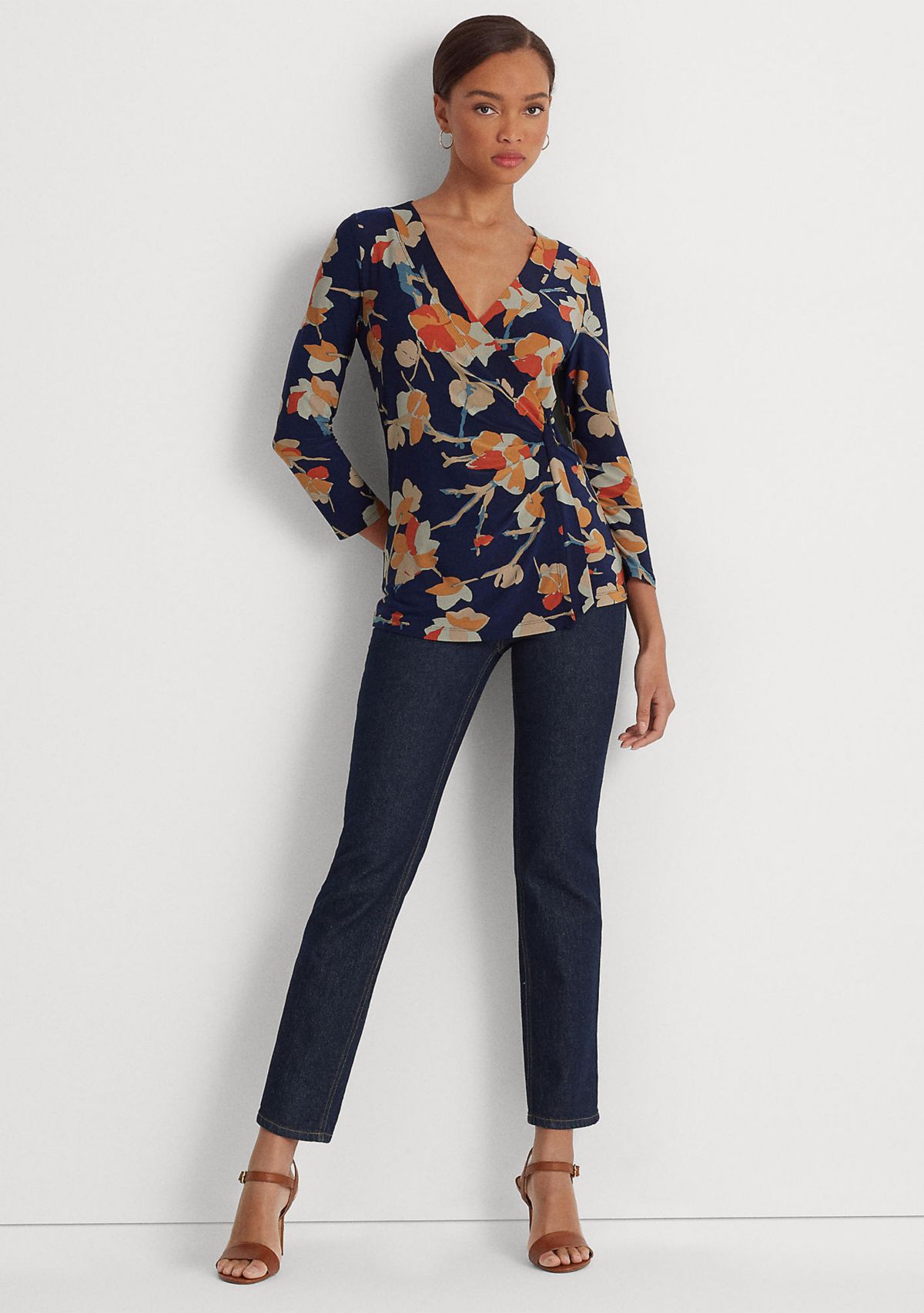 Floral Stretch Jersey Top
