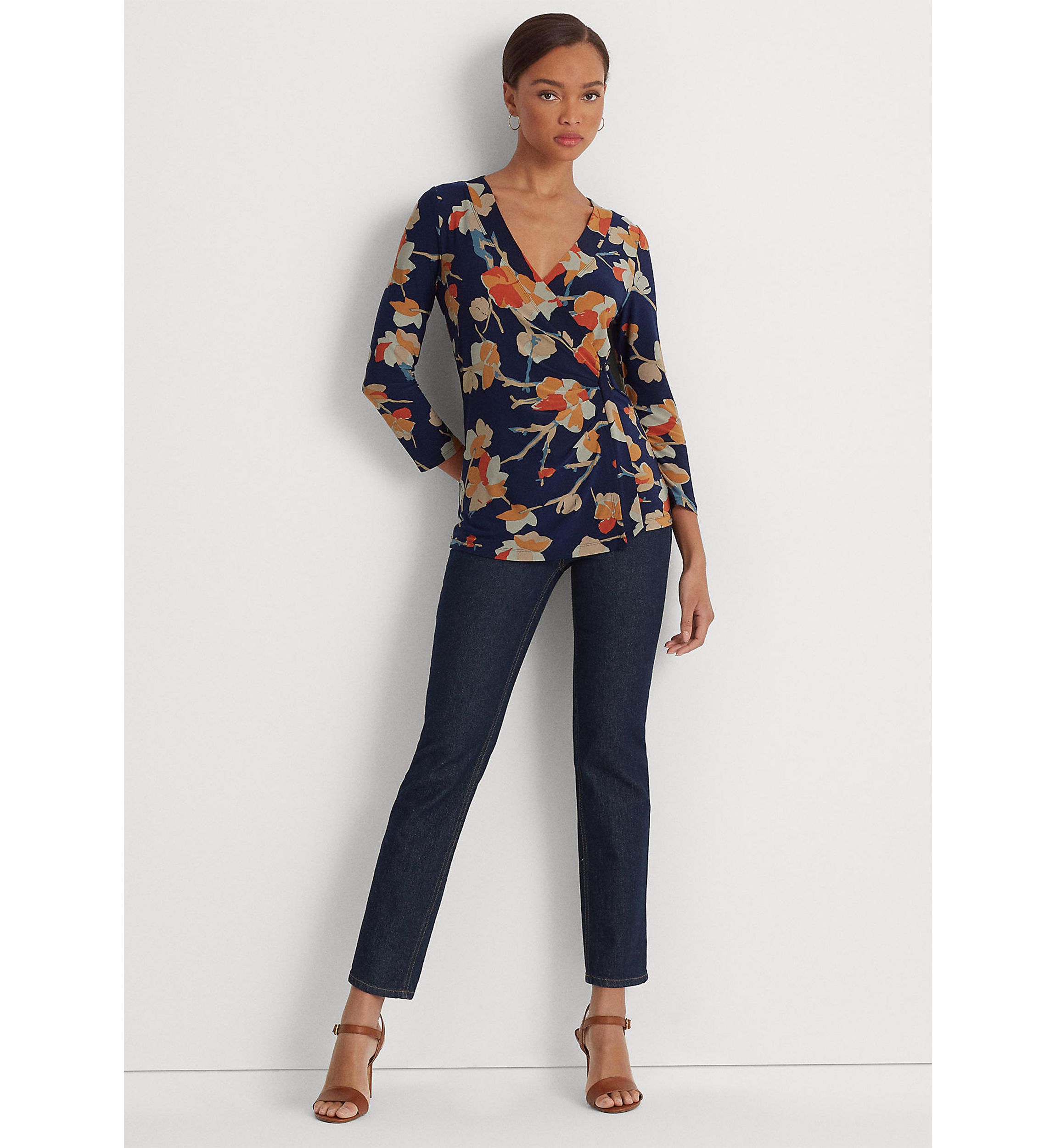 Floral Stretch Jersey Top