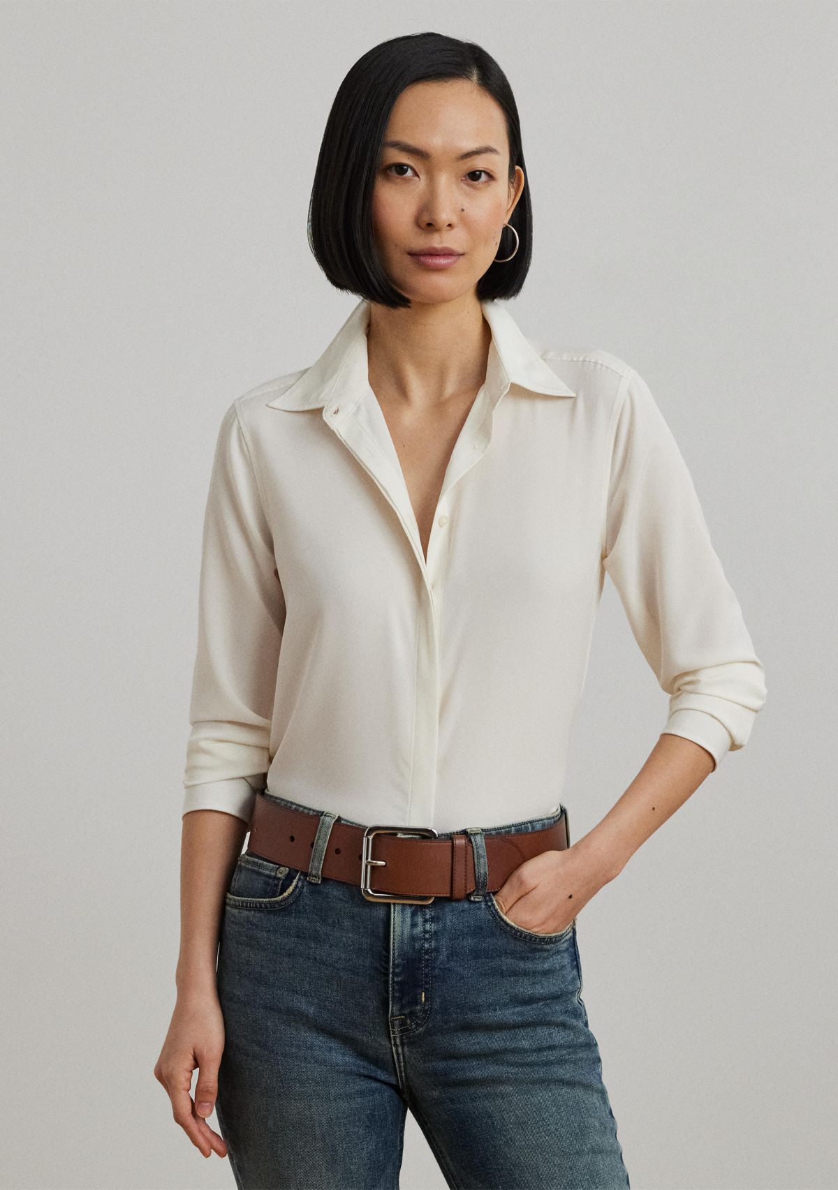 Classic Fit Crepe Shirt