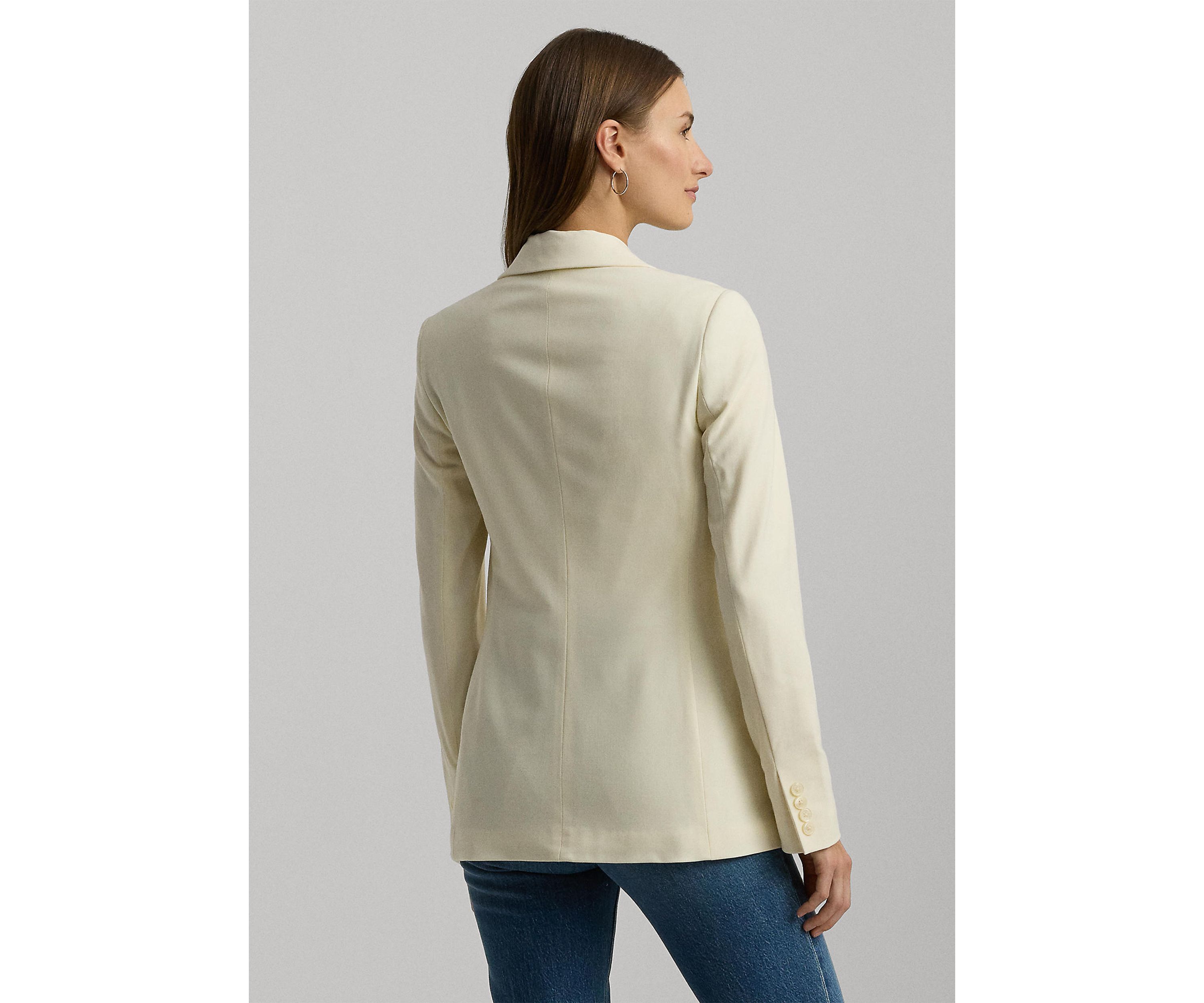 Double-Breasted Wool Crepe Blazer