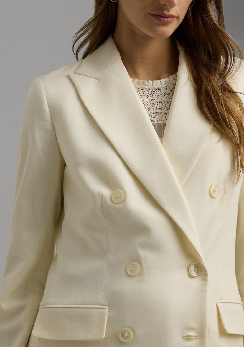 Double-Breasted Wool Crepe Blazer