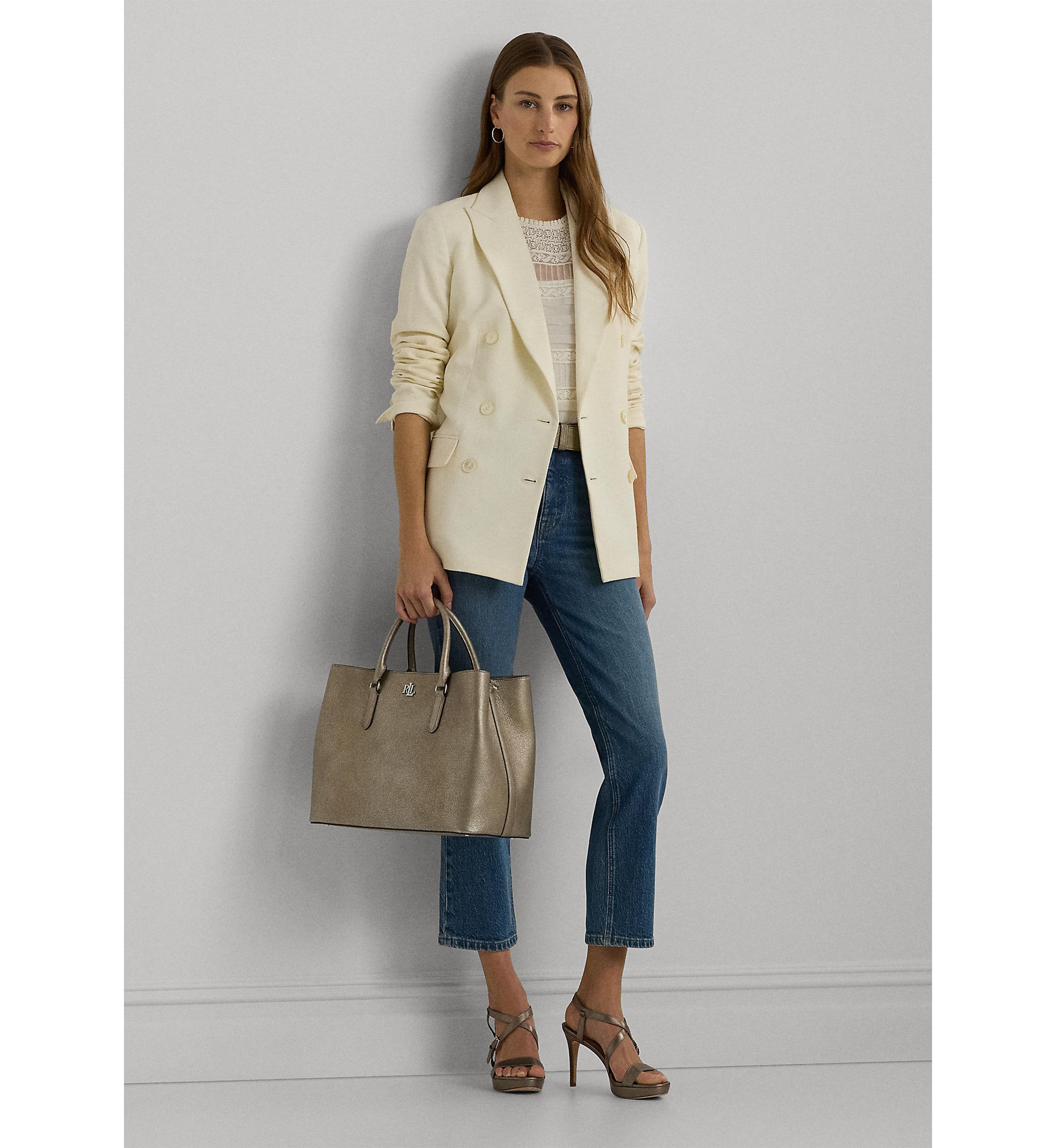 Double-Breasted Wool Crepe Blazer