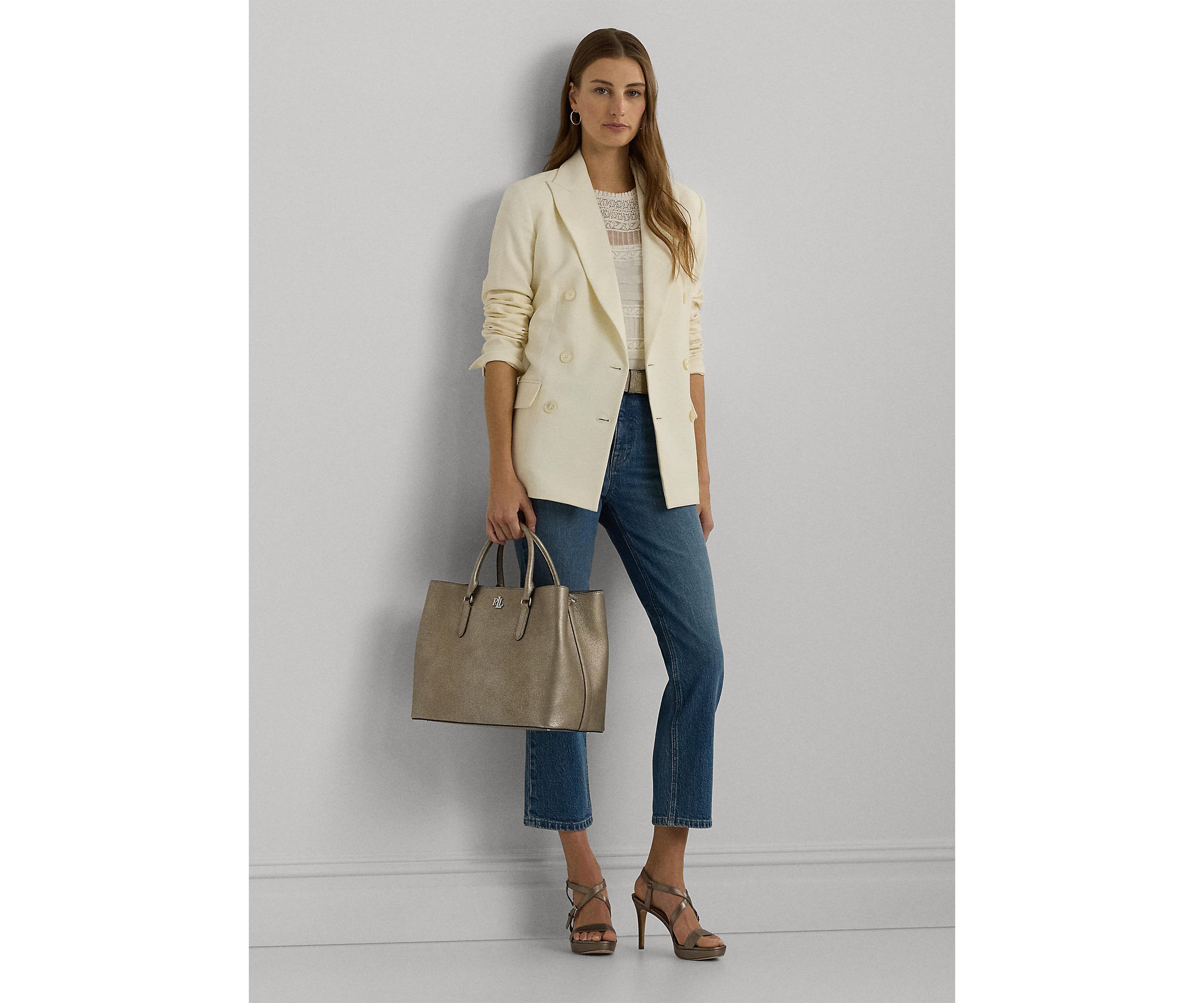 Double-Breasted Wool Crepe Blazer