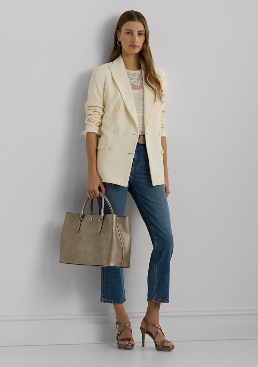 Double-Breasted Wool Crepe Blazer