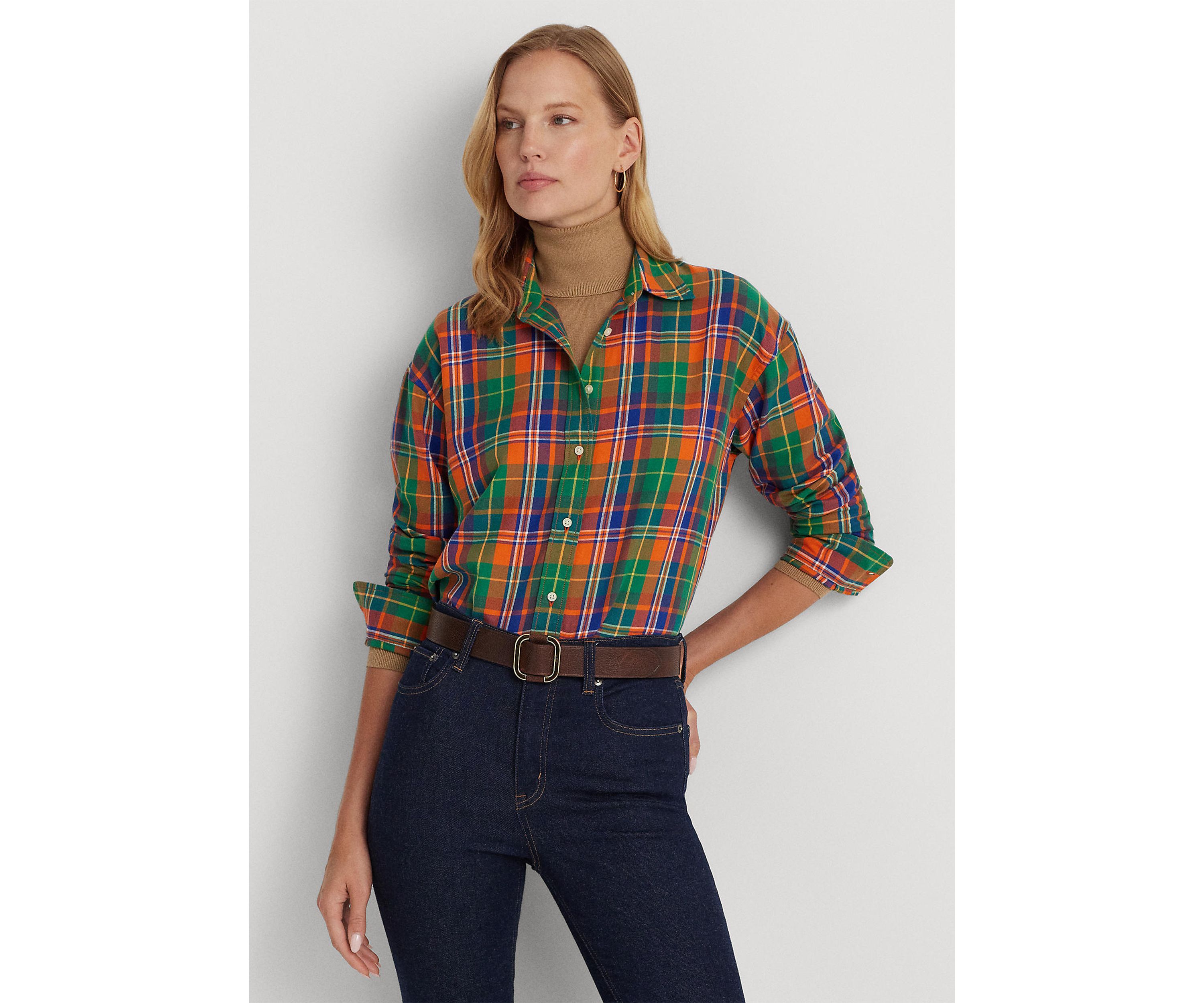 Plaid Cotton Twill Shirt