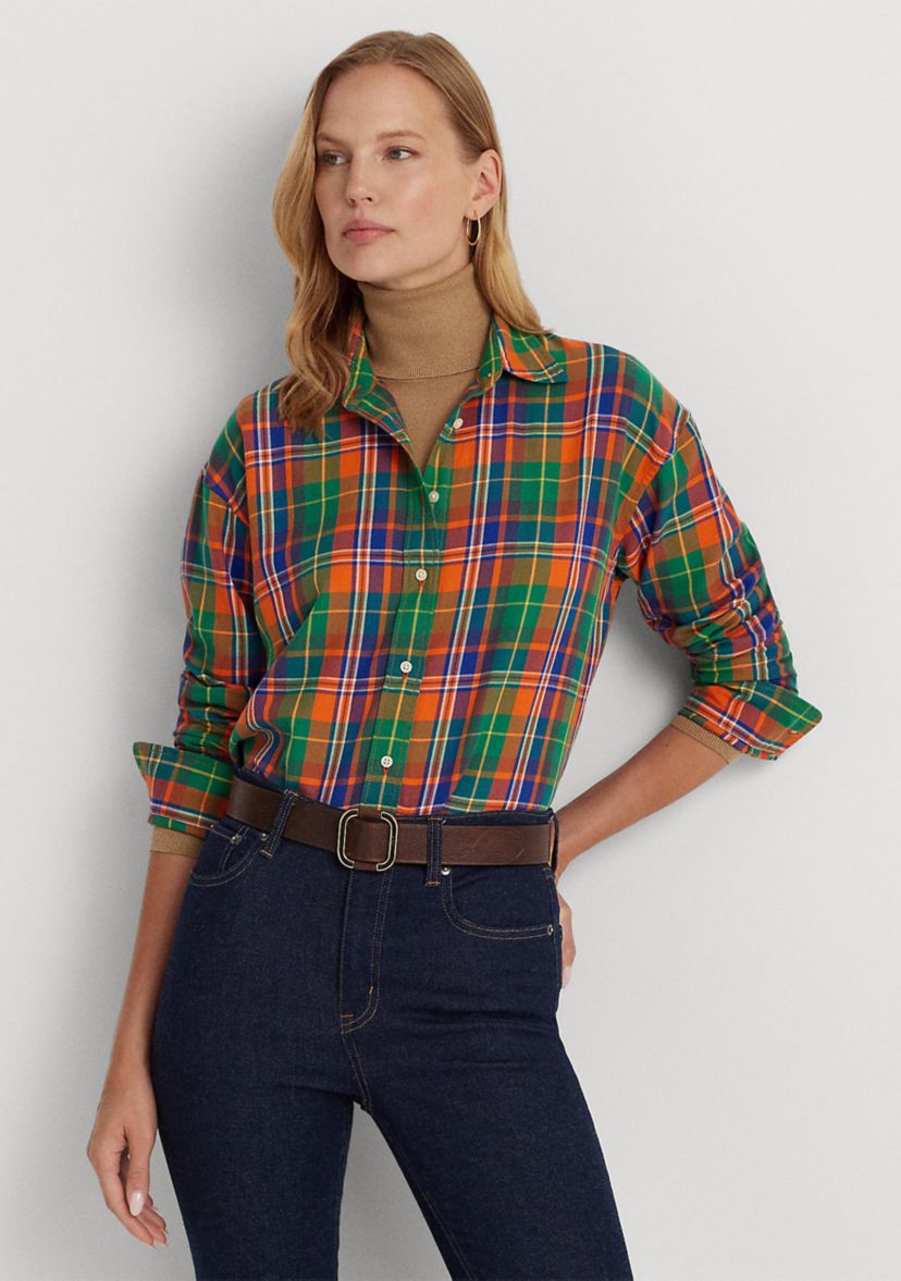 Plaid Cotton Twill Shirt