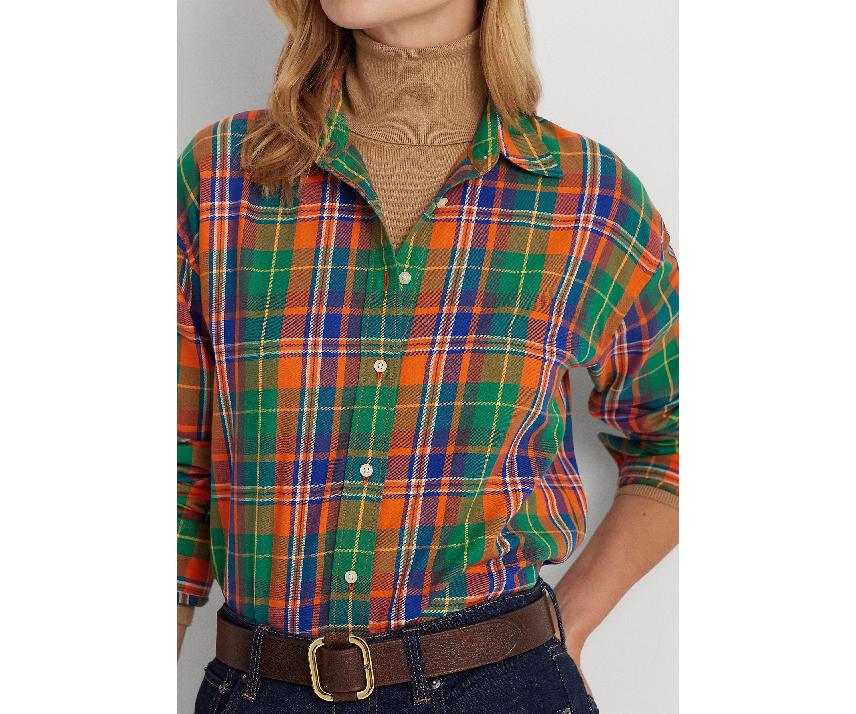 Plaid Cotton Twill Shirt