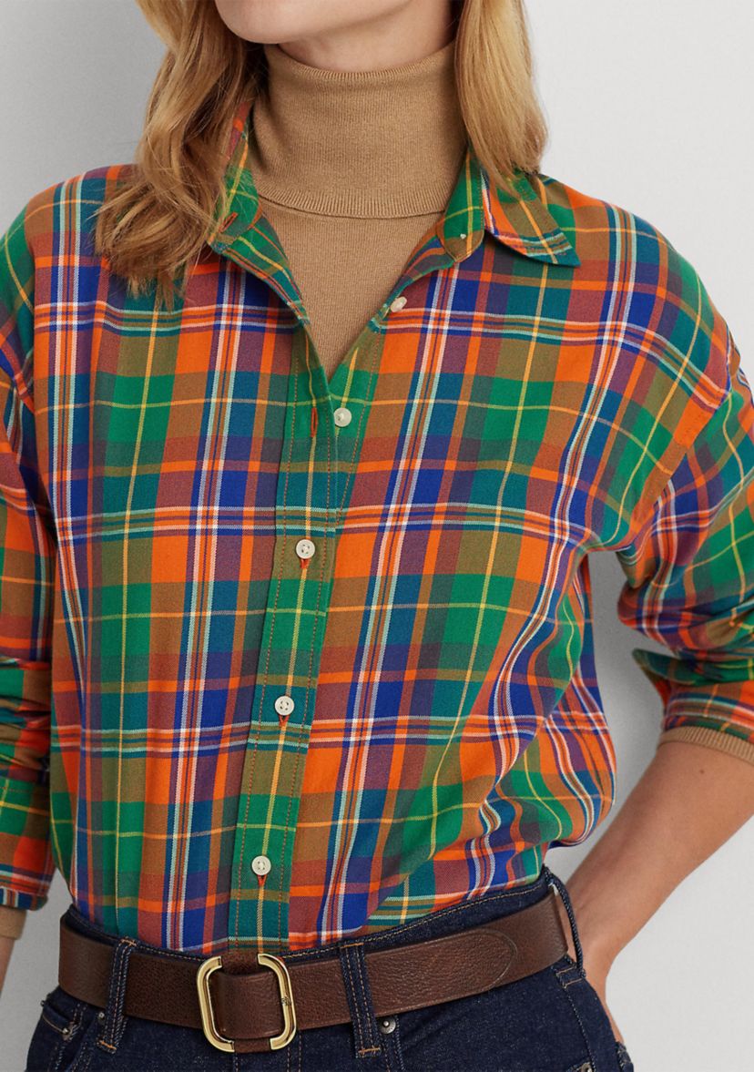 Plaid Cotton Twill Shirt