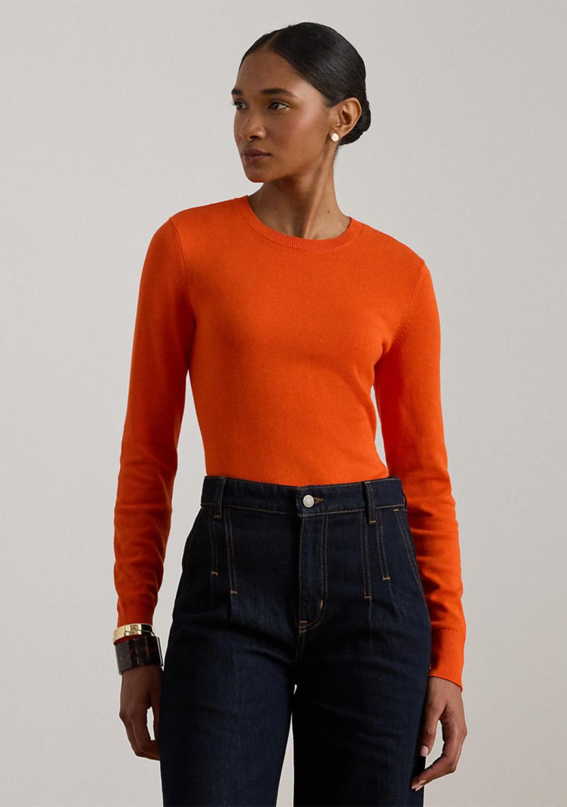 Womens Cotton-Blend Sweater