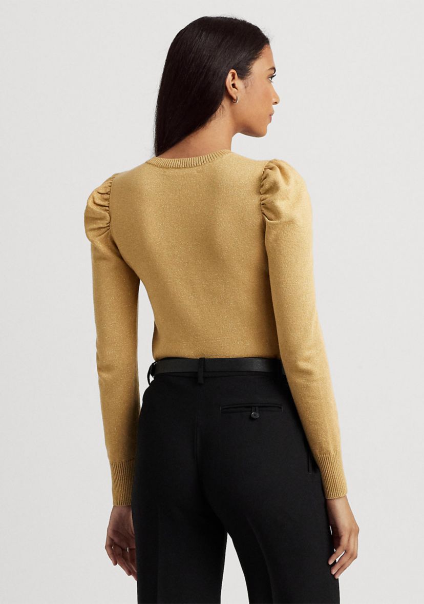 Metallic Puff Sleeve Sweater