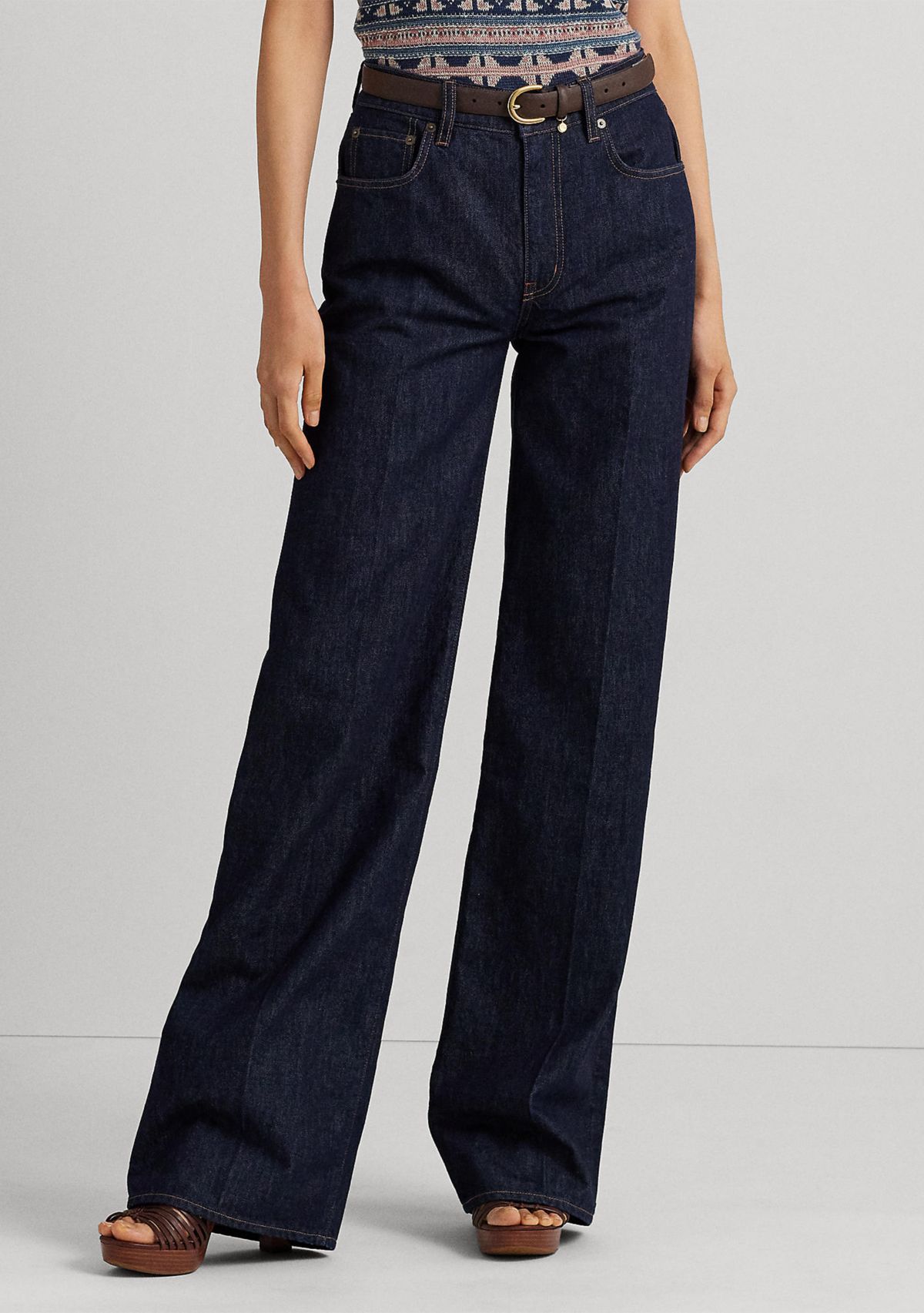 Mid Rise Wide Leg Jeans