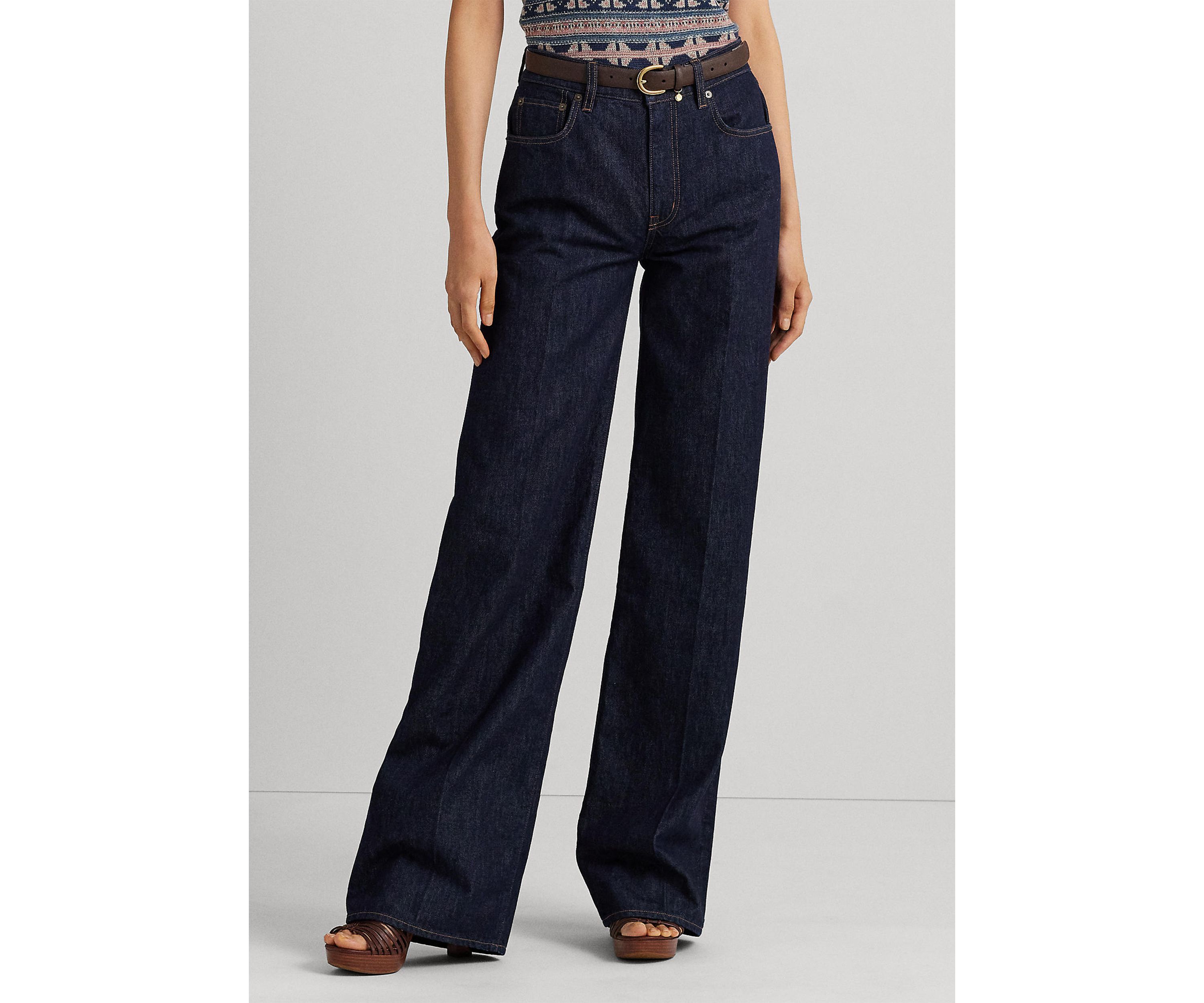 Mid Rise Wide Leg Jeans