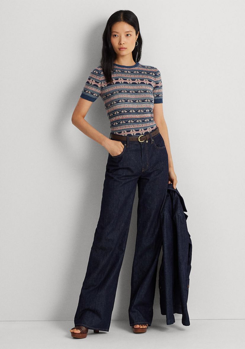 Mid Rise Wide Leg Jeans