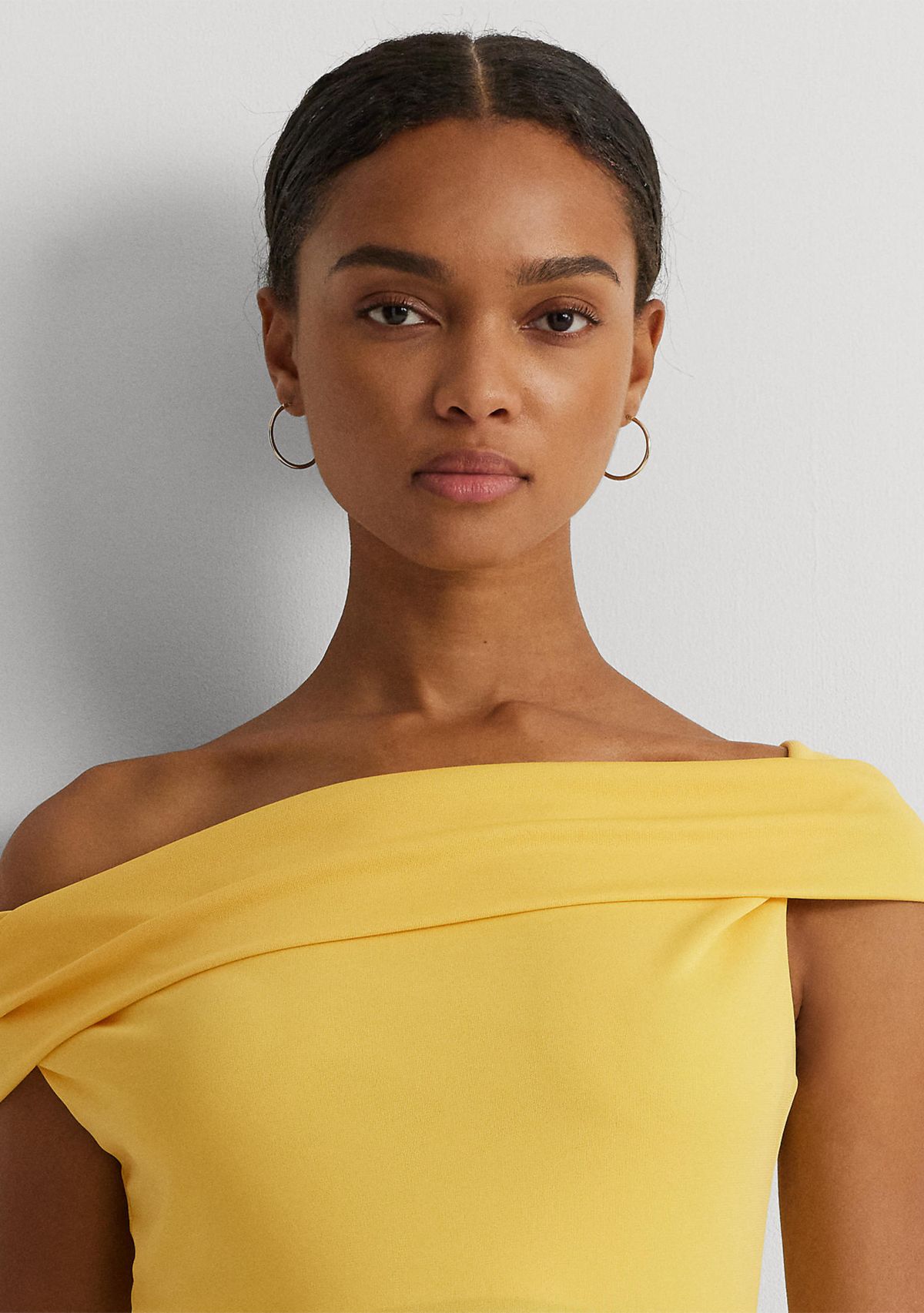 Stretch Jersey Off the Shoulder Top