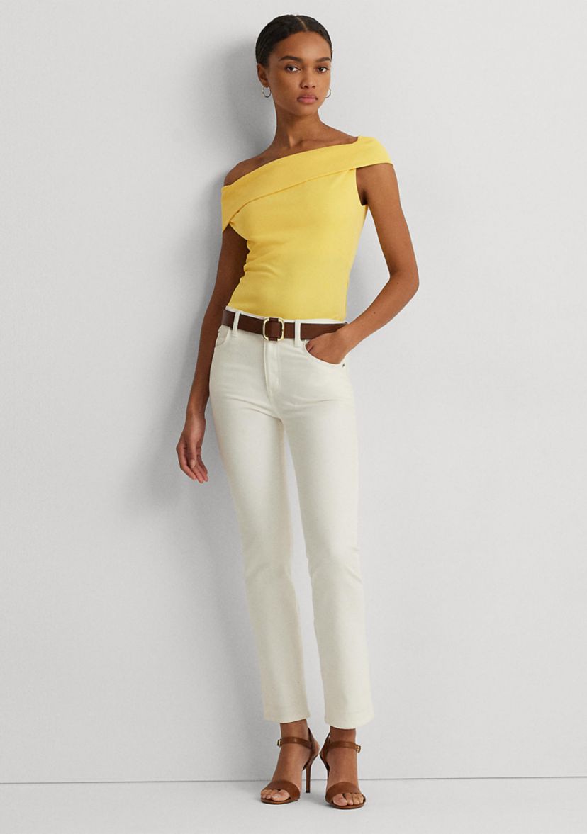 Stretch Jersey Off the Shoulder Top