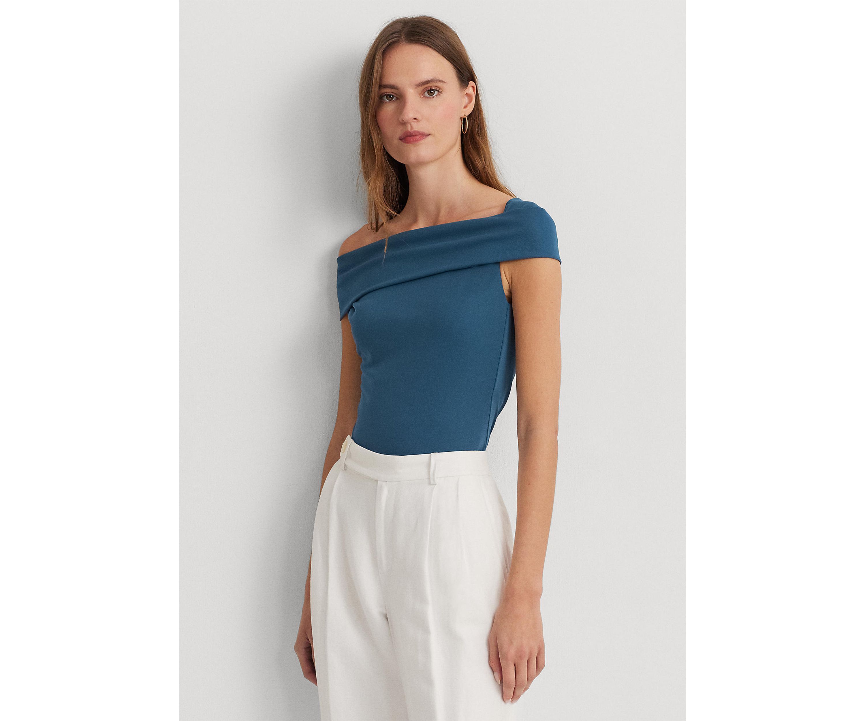 Stretch Jersey Off the Shoulder Top