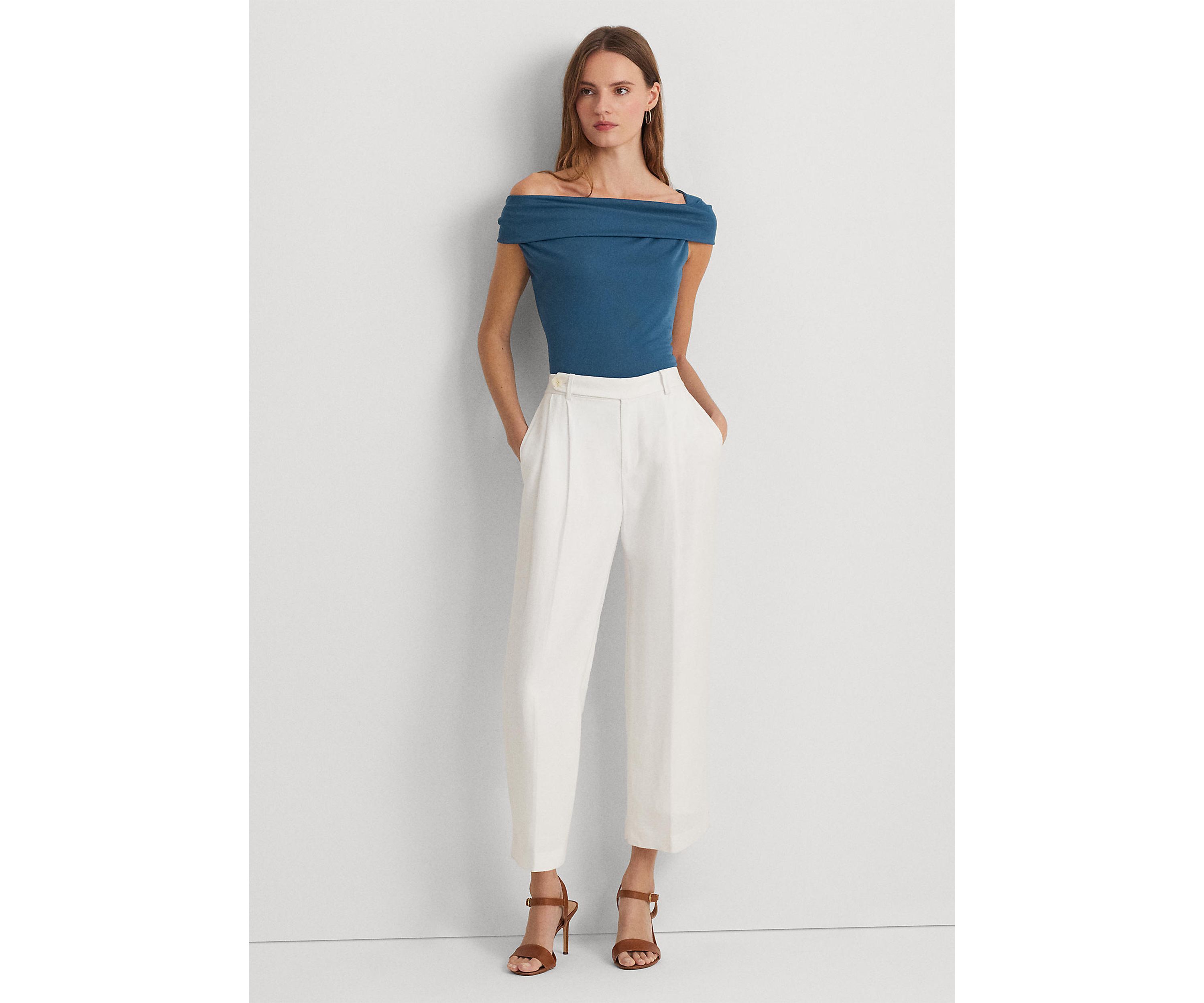 Stretch Jersey Off the Shoulder Top