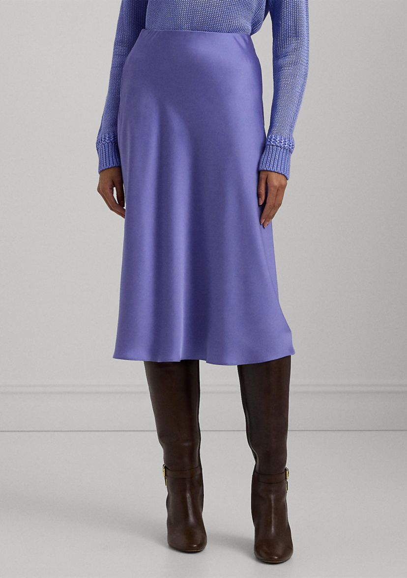 Satin Charmeuse Midi Skirt