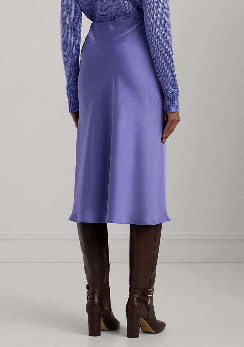 Satin Charmeuse Midi Skirt
