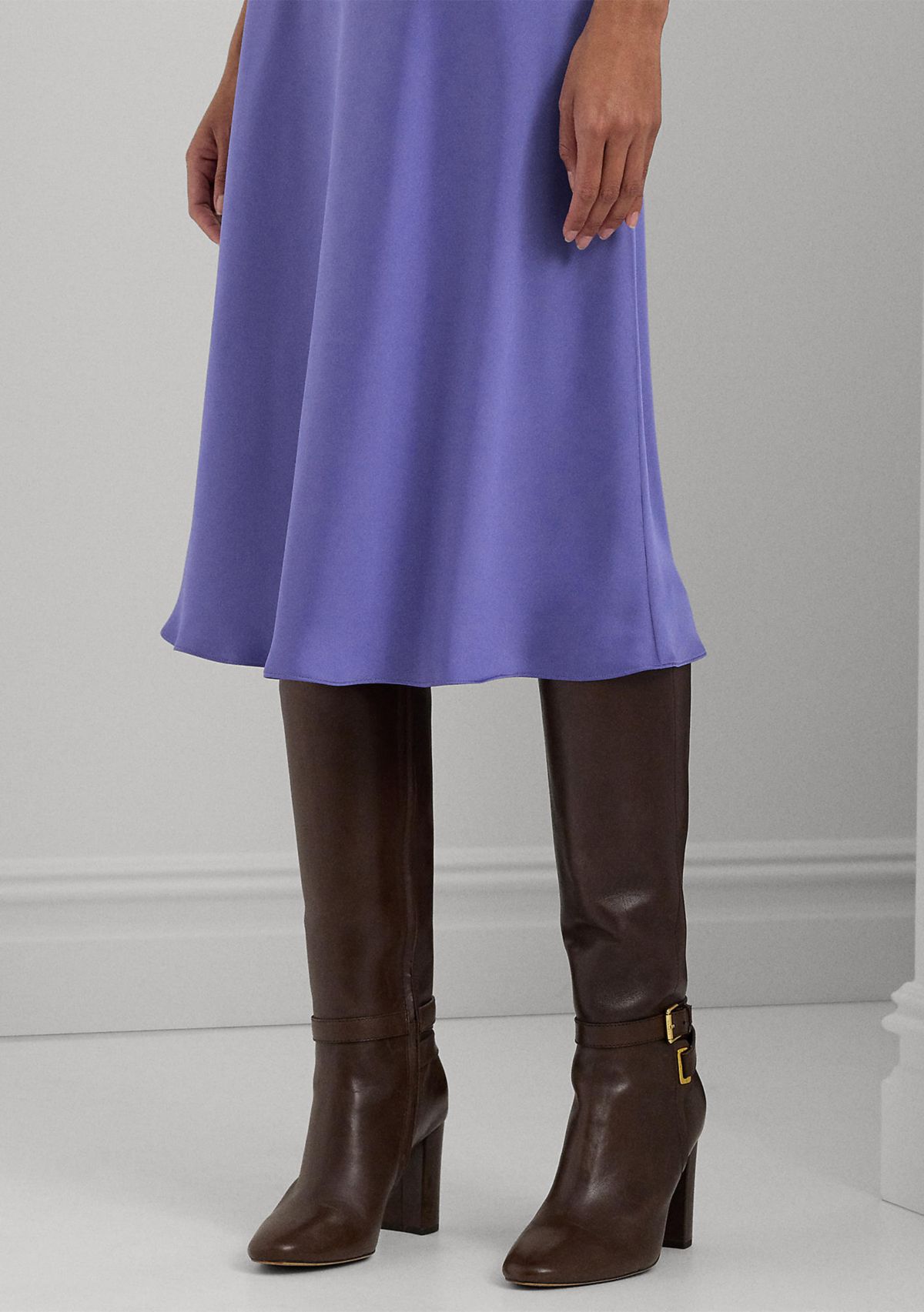 Satin Charmeuse Midi Skirt