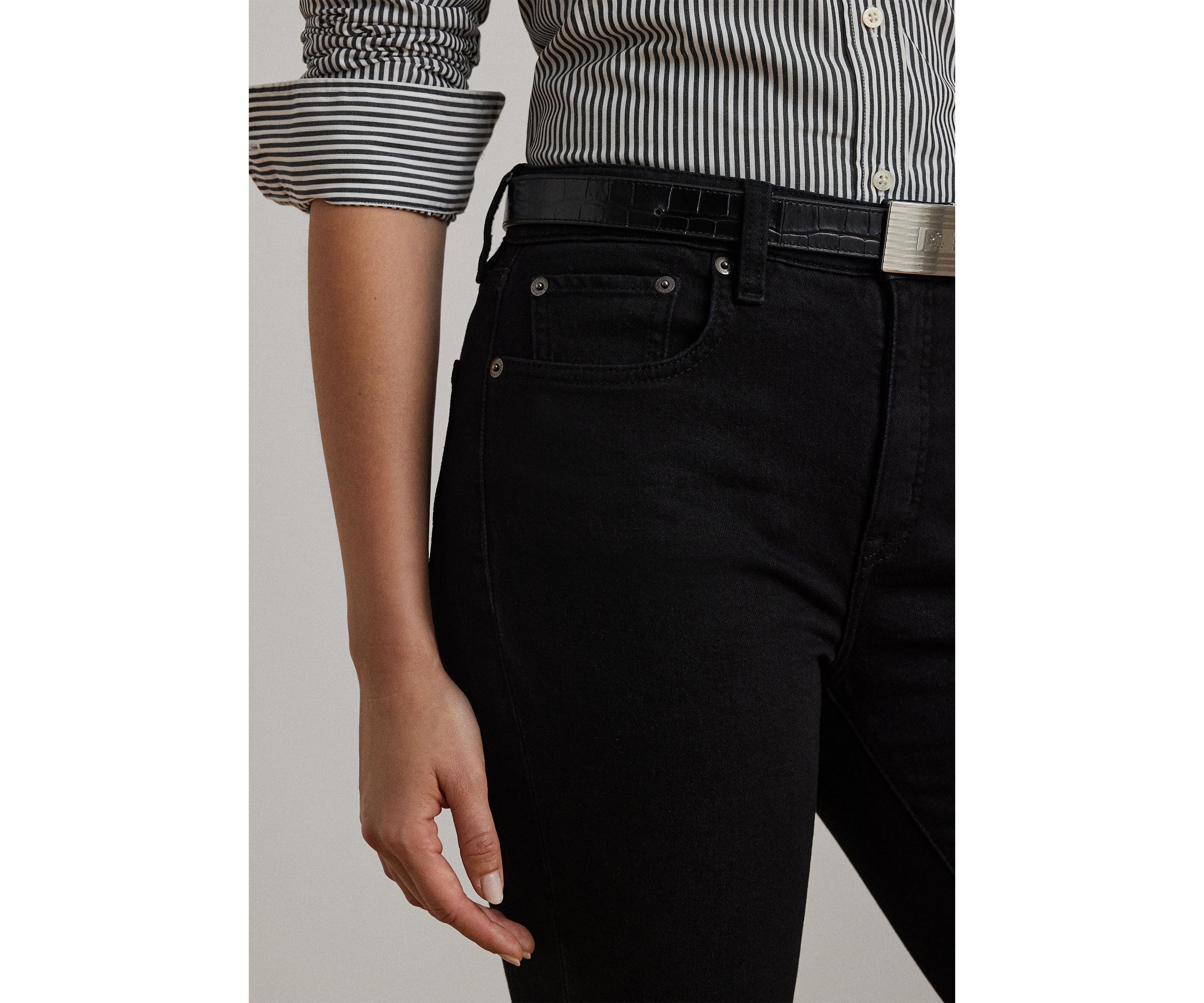 Womens High-Rise Skinny Ankle Jeans
