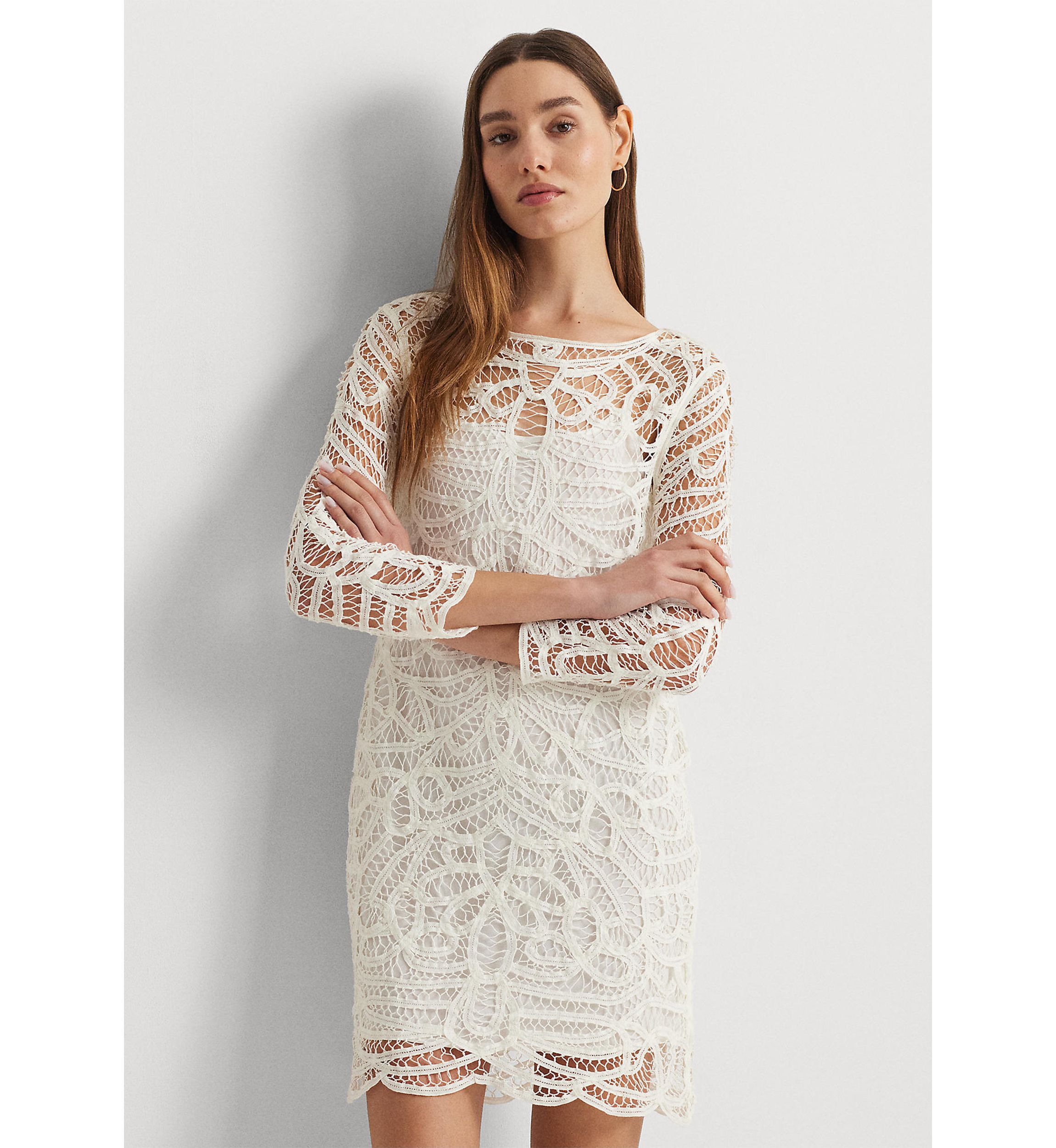 Battenberg Lace Sheath Dress