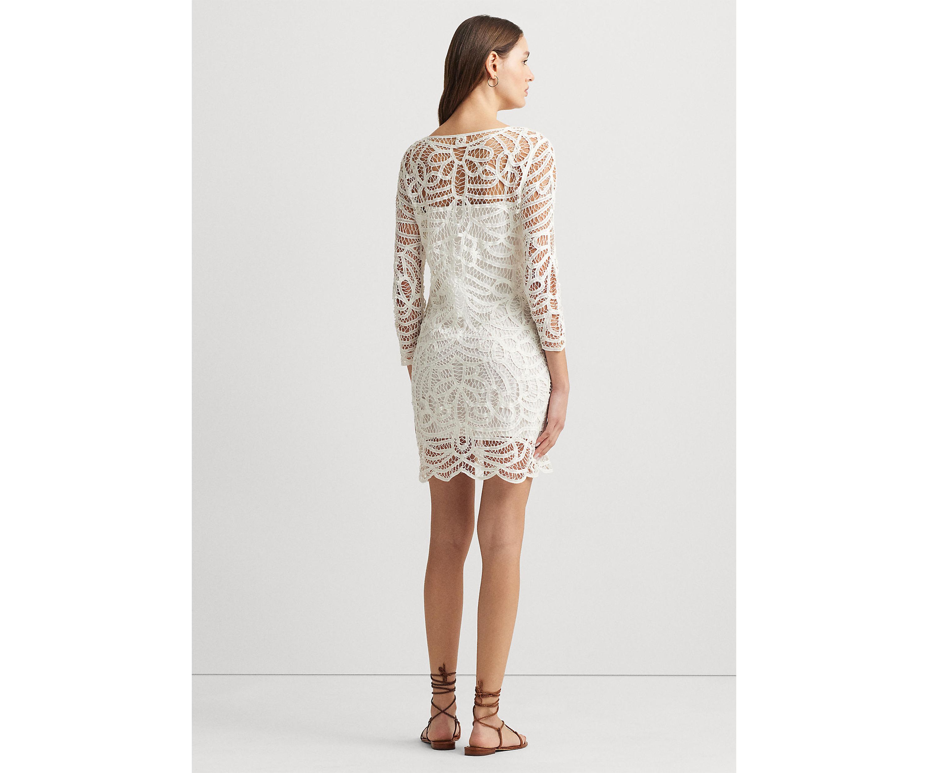 Battenberg Lace Sheath Dress
