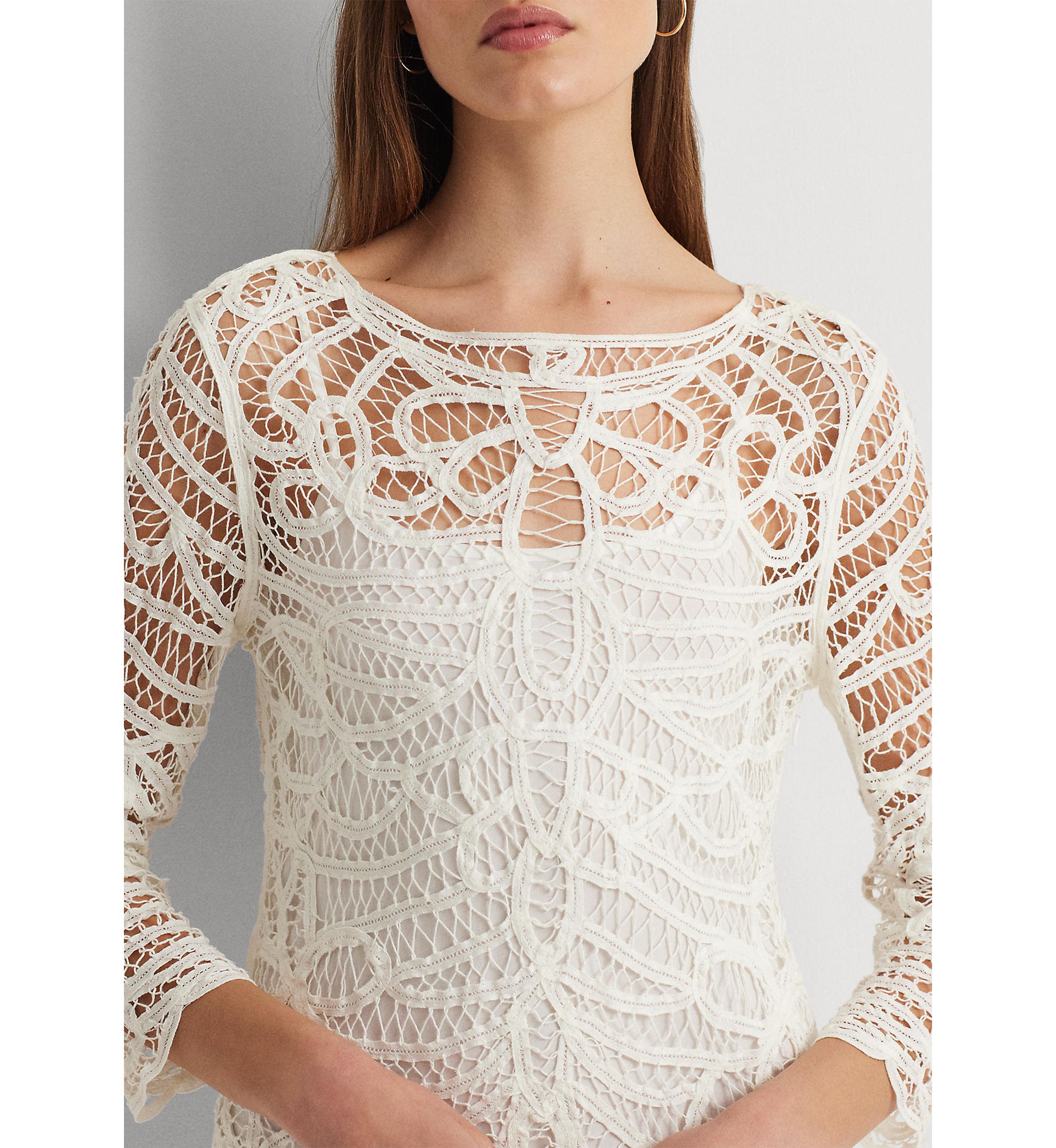 Battenberg Lace Sheath Dress
