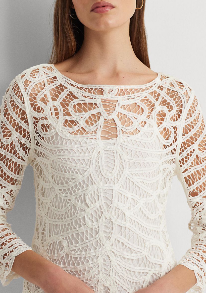 Battenberg Lace Sheath Dress