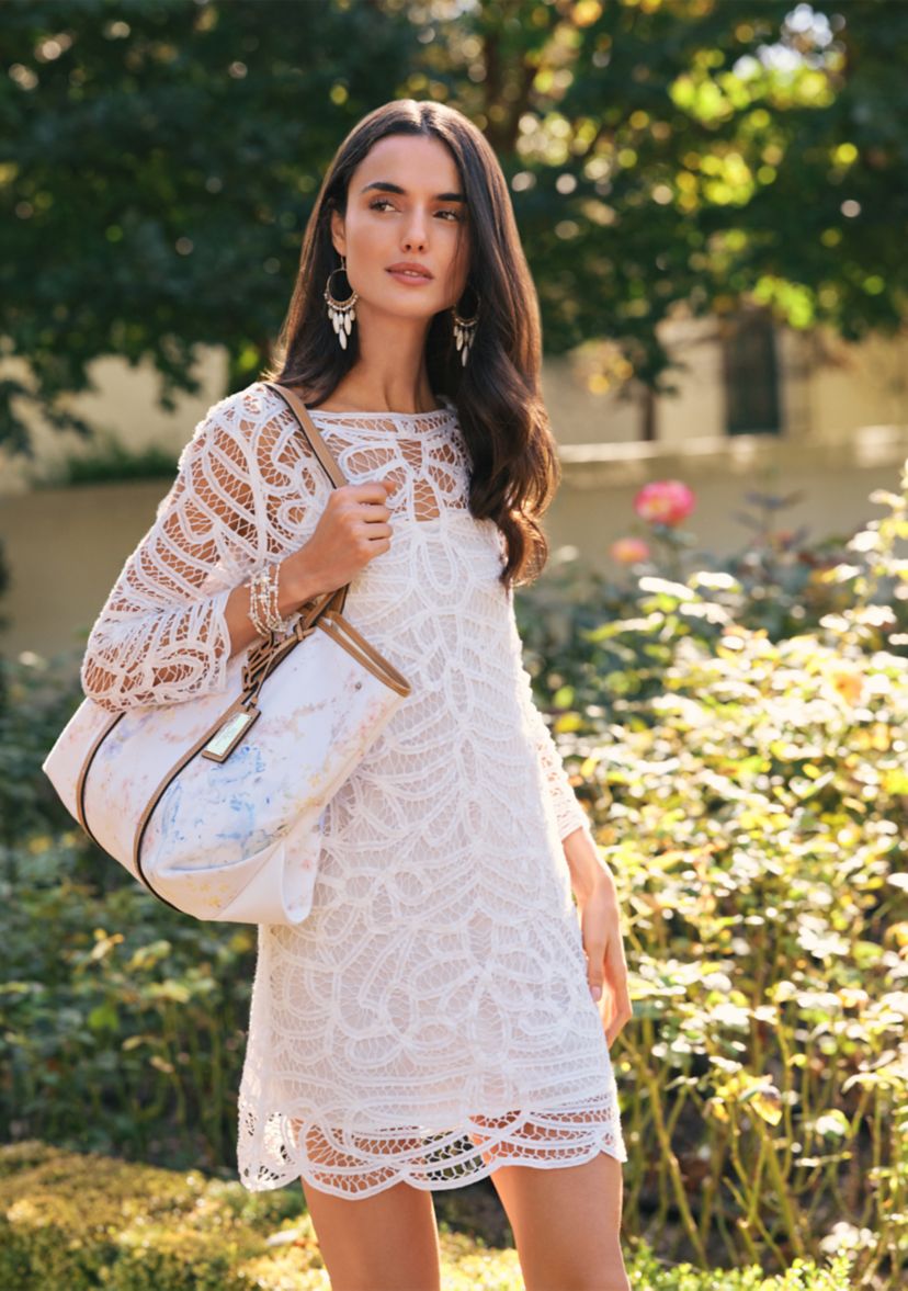 Battenberg Lace Sheath Dress